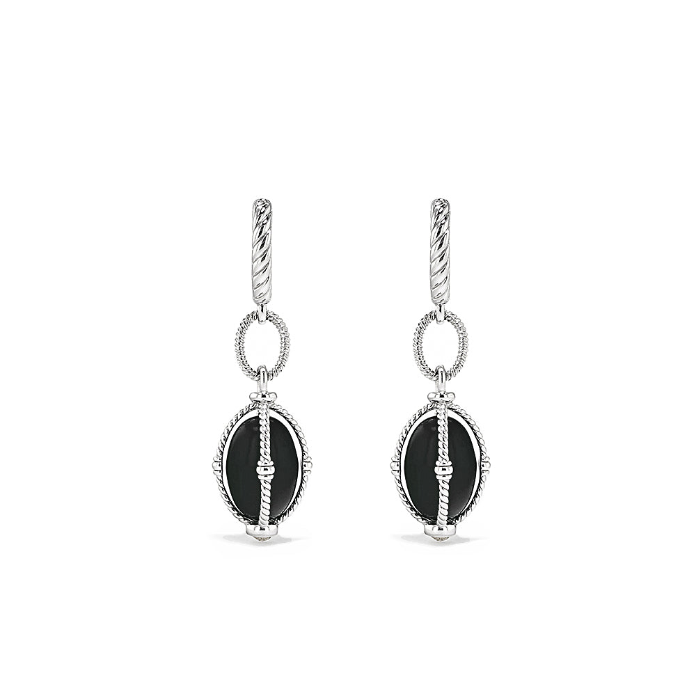 Ocean Reef Drop Earrings With Black Onyx