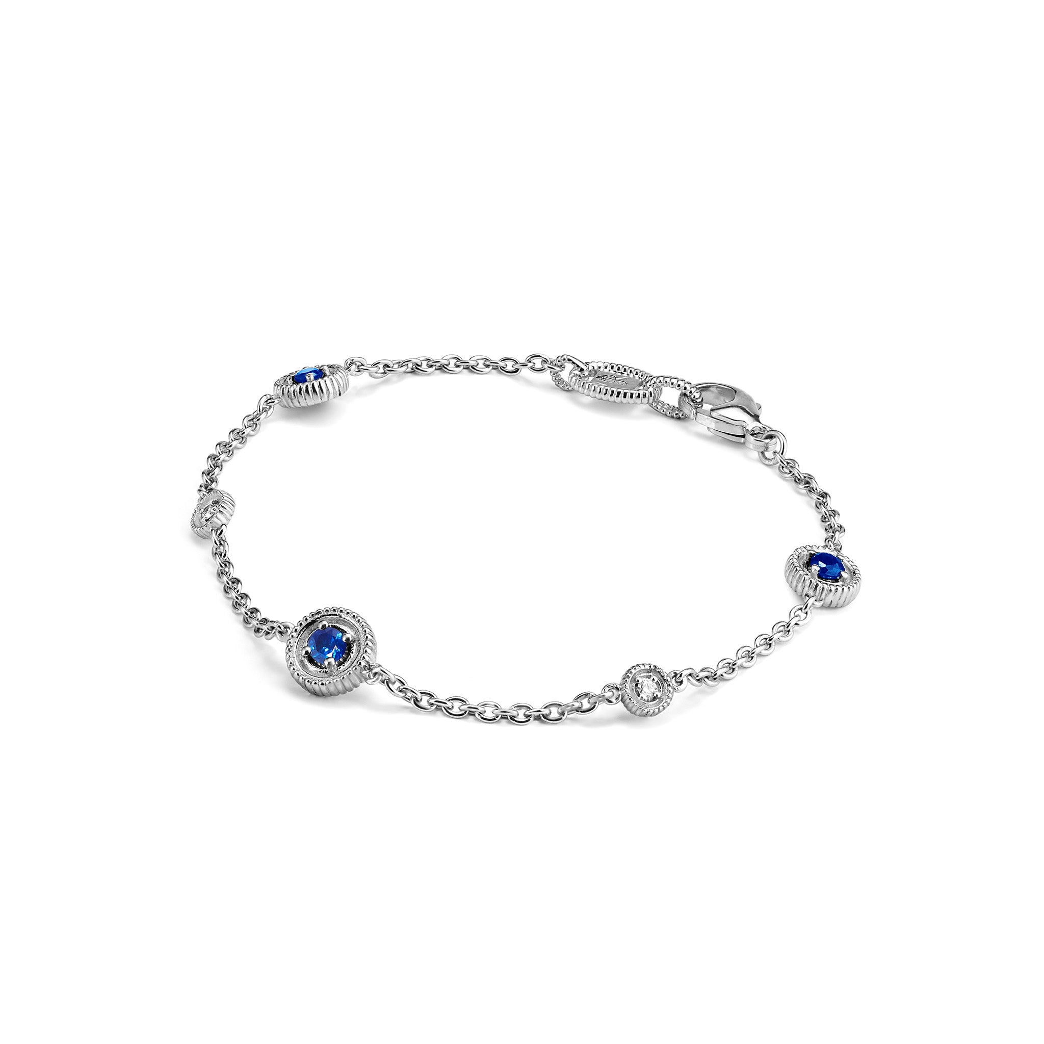 Max Bracelet With Blue Sapphire And Diamonds