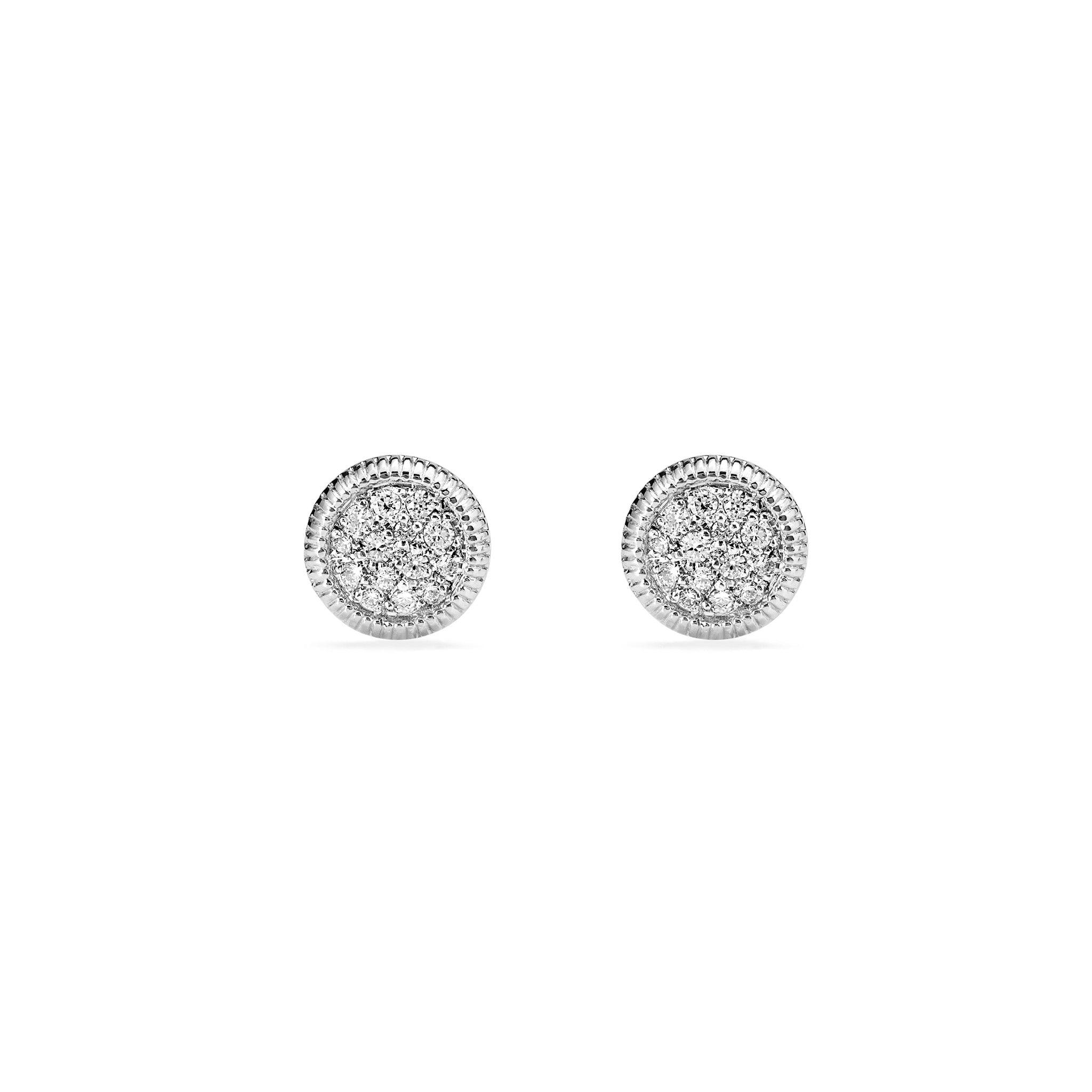 Max Pave Stud Earrings with Diamonds