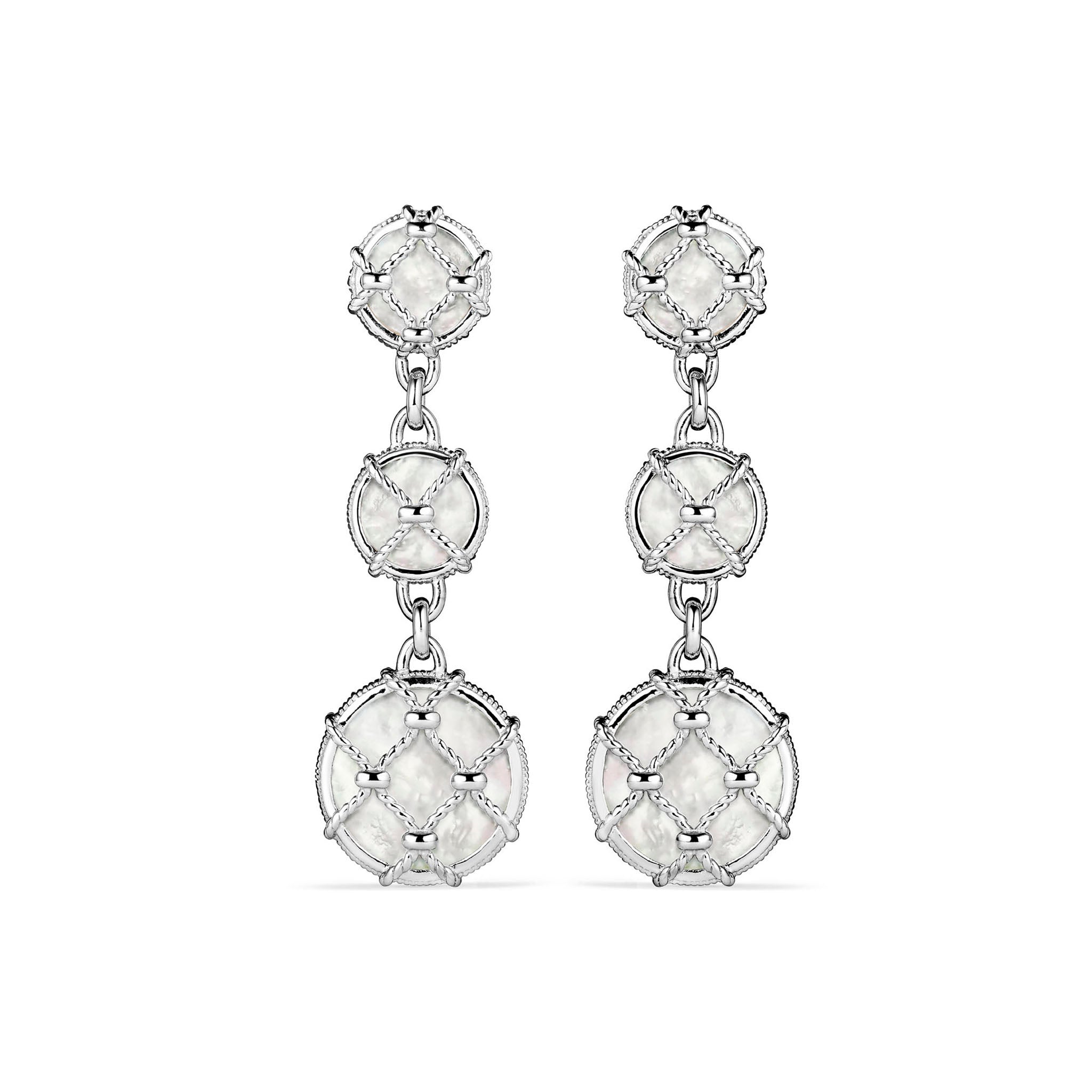 Isola Triple Drop Earrings with Mother of Pearl