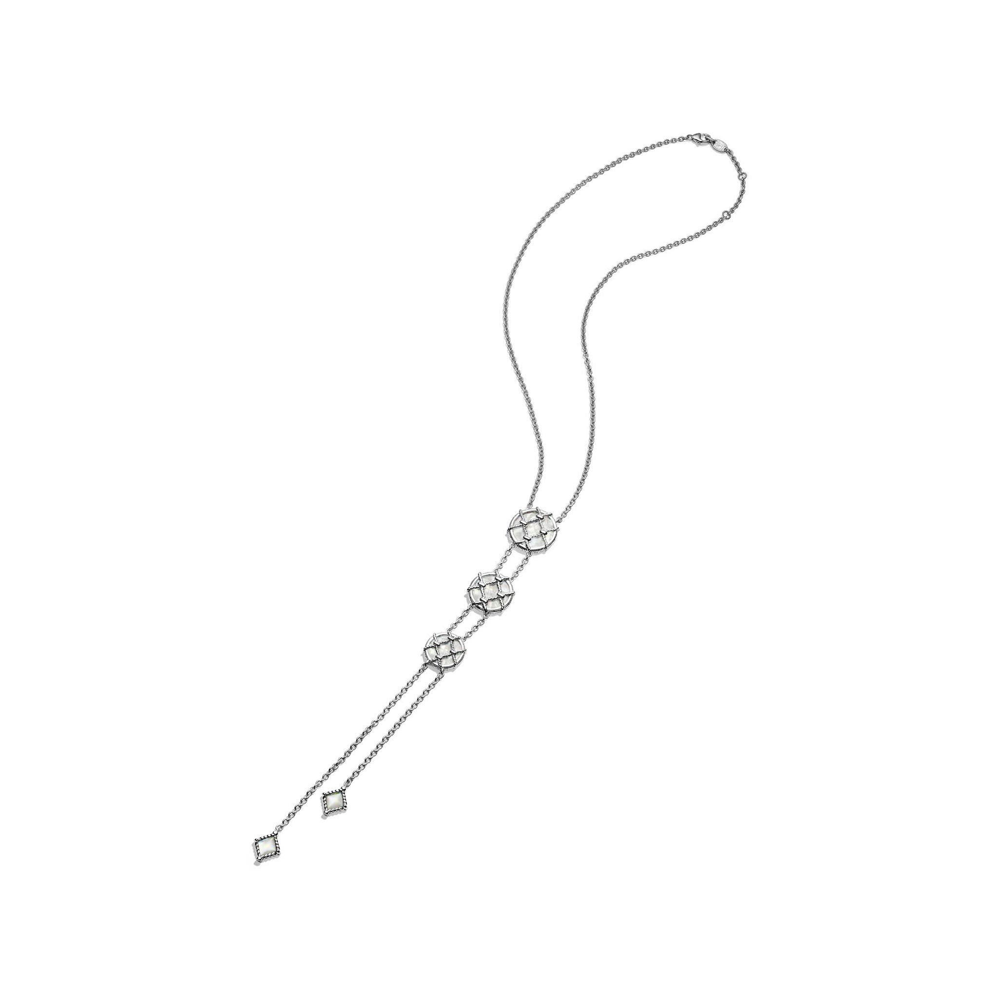 Isola Lariat Necklace with Mother of Pearl