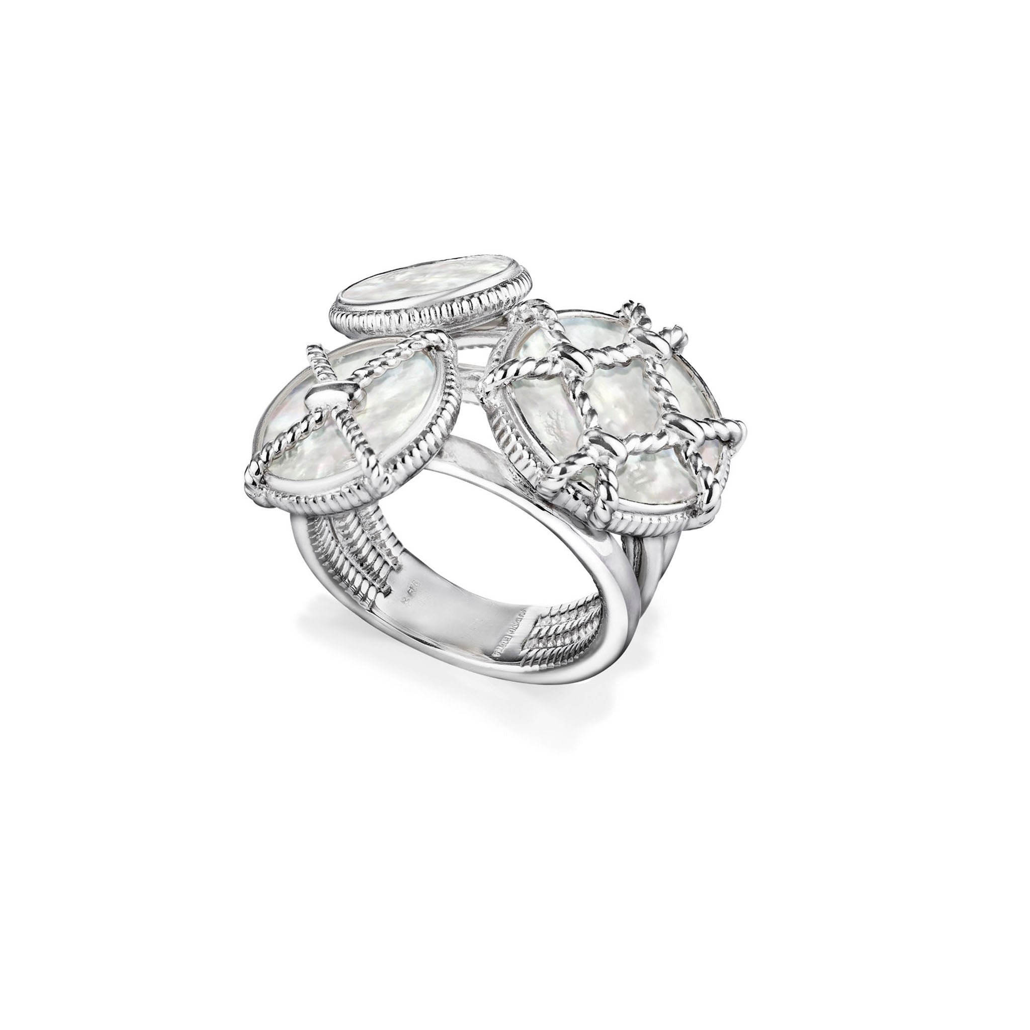Isola Cluster Ring with Mother of Pearl