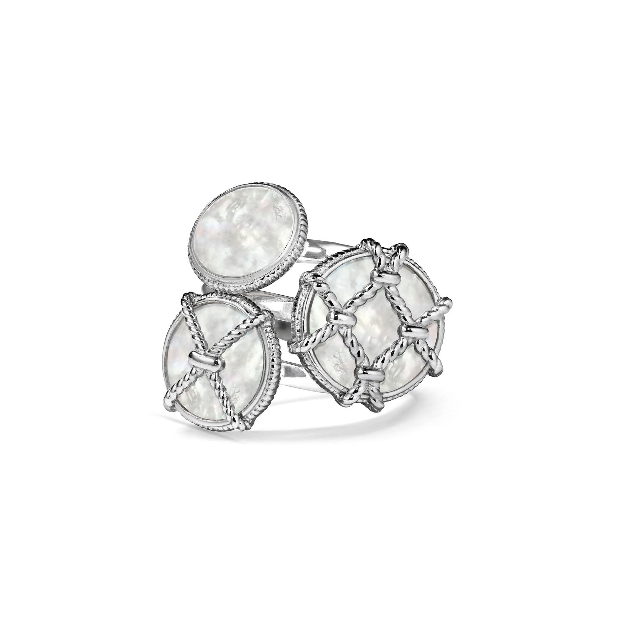 Isola Cluster Ring With Mother Of Pearl