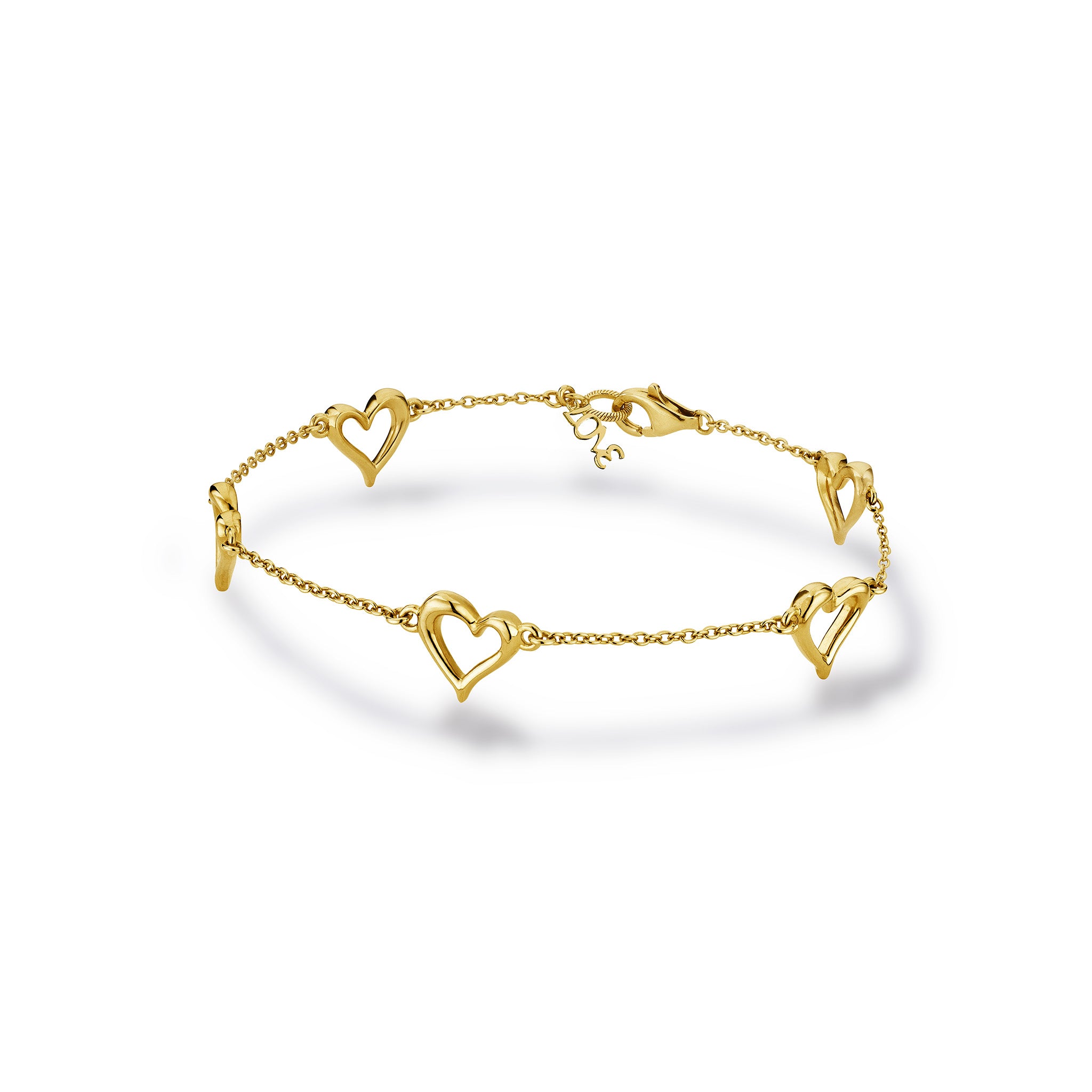 Eros Open Heart Station Bracelet In 18K