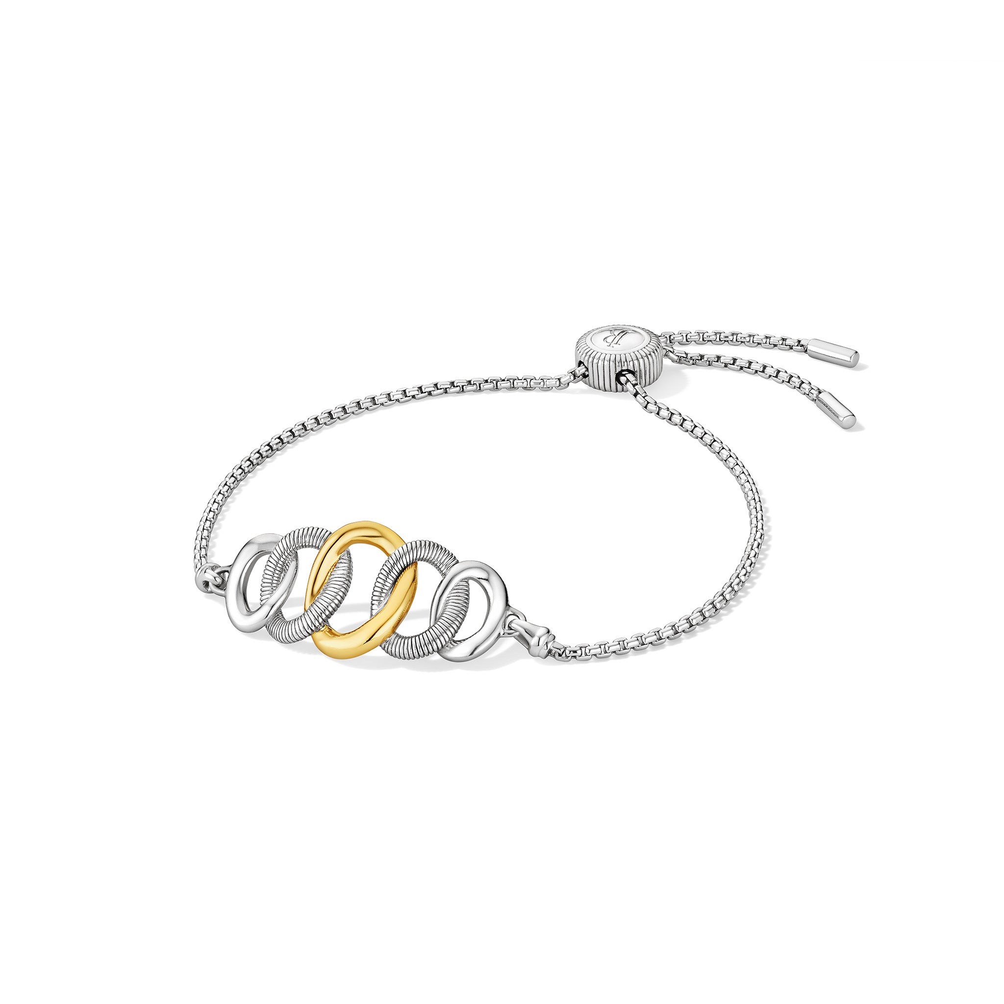 Eternity Interlocking Multi Link Friendship Bracelet With 18K Gold
