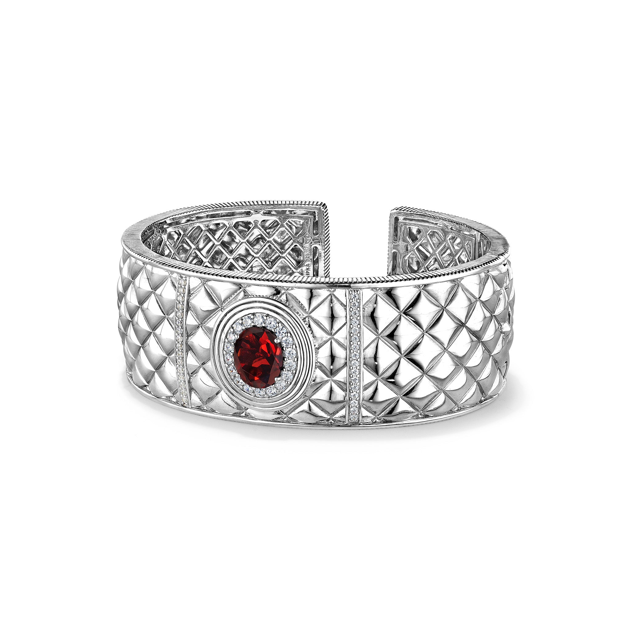 Max Cuff With Garnet And Diamonds