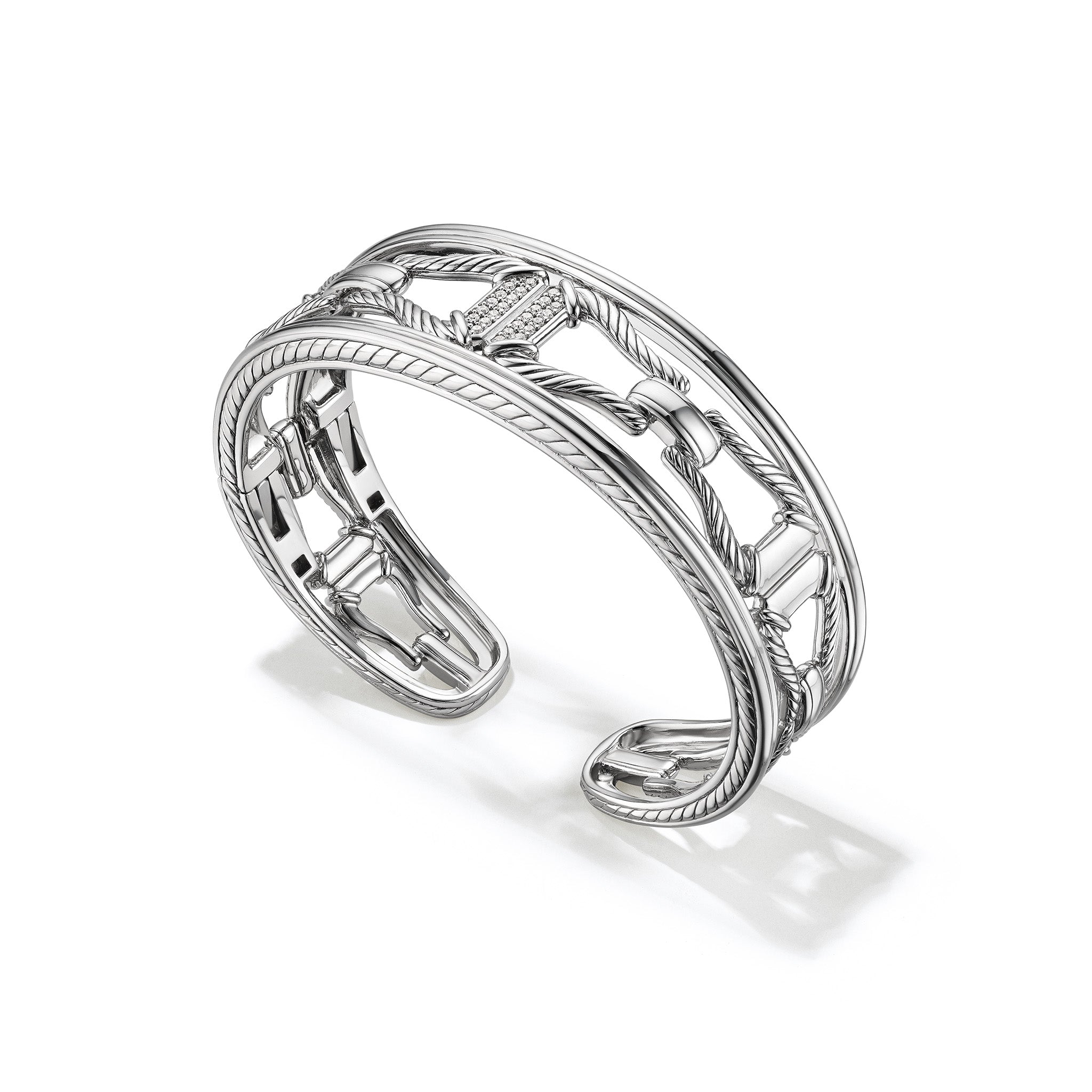 Vienna Stirrup Cuff with Diamonds