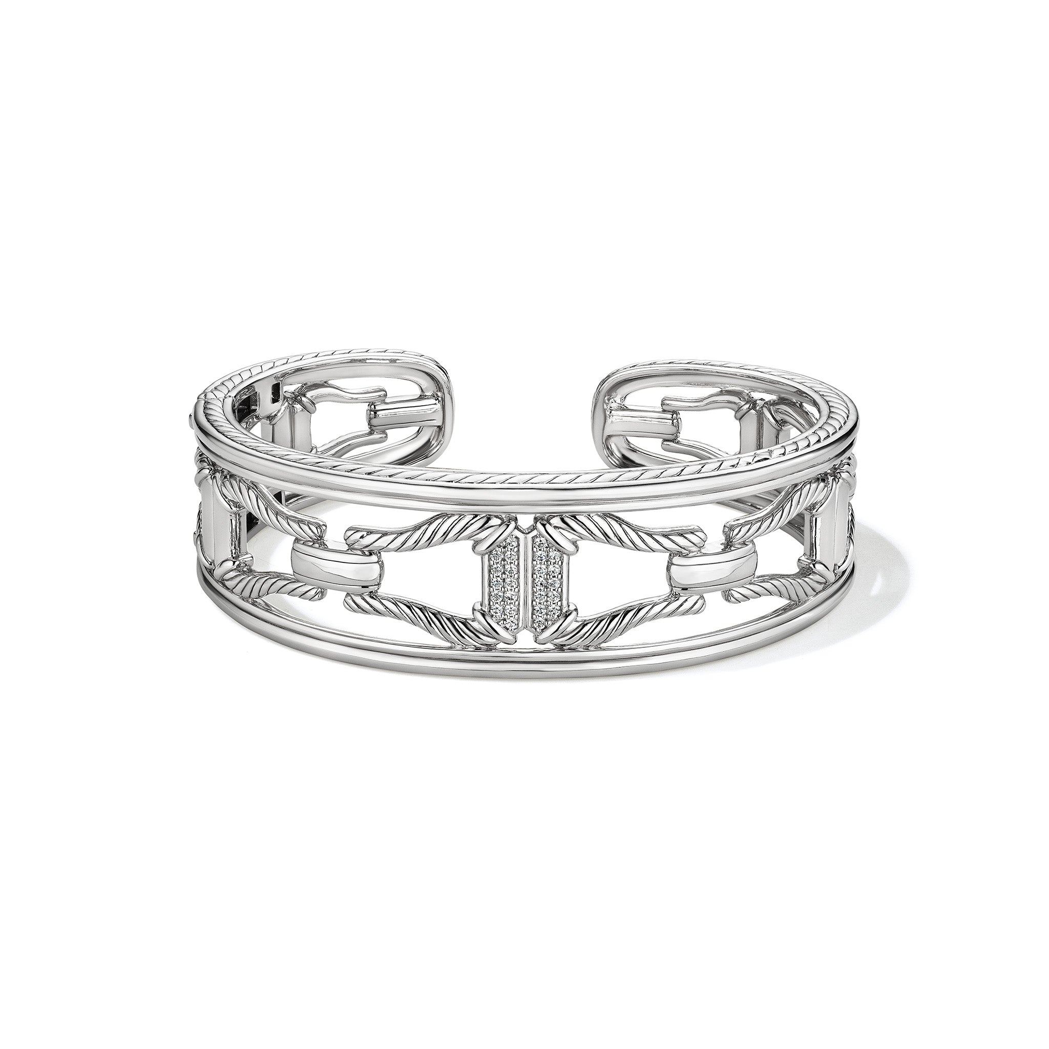 Vienna Stirrup Cuff With Diamonds