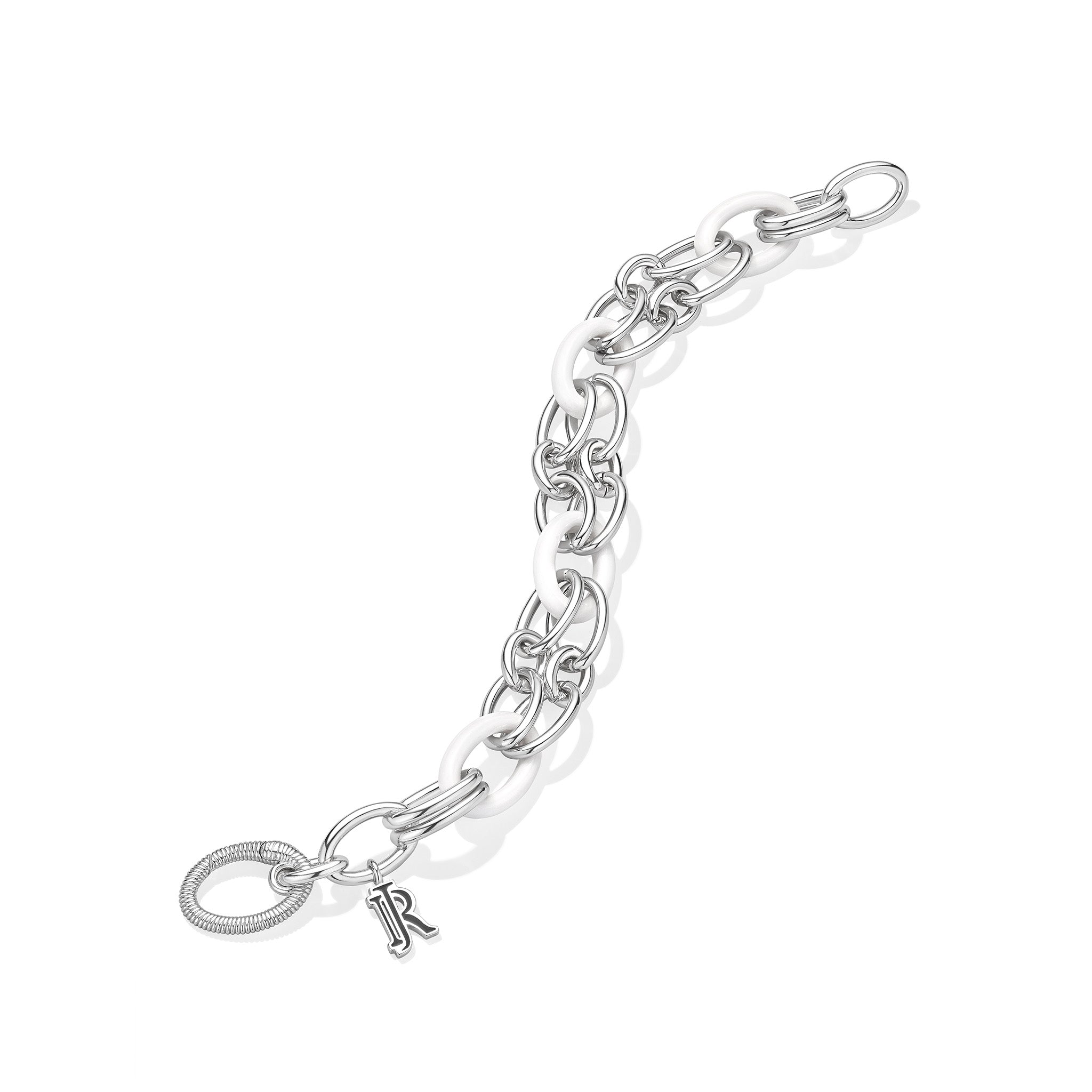 Eternity Signature Double Link Bracelet with White Agate