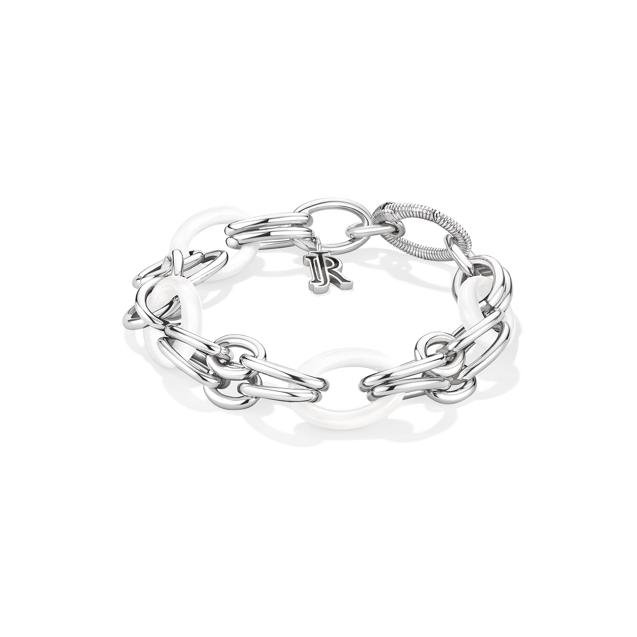 Eternity Signature Double Link Bracelet With White Agate