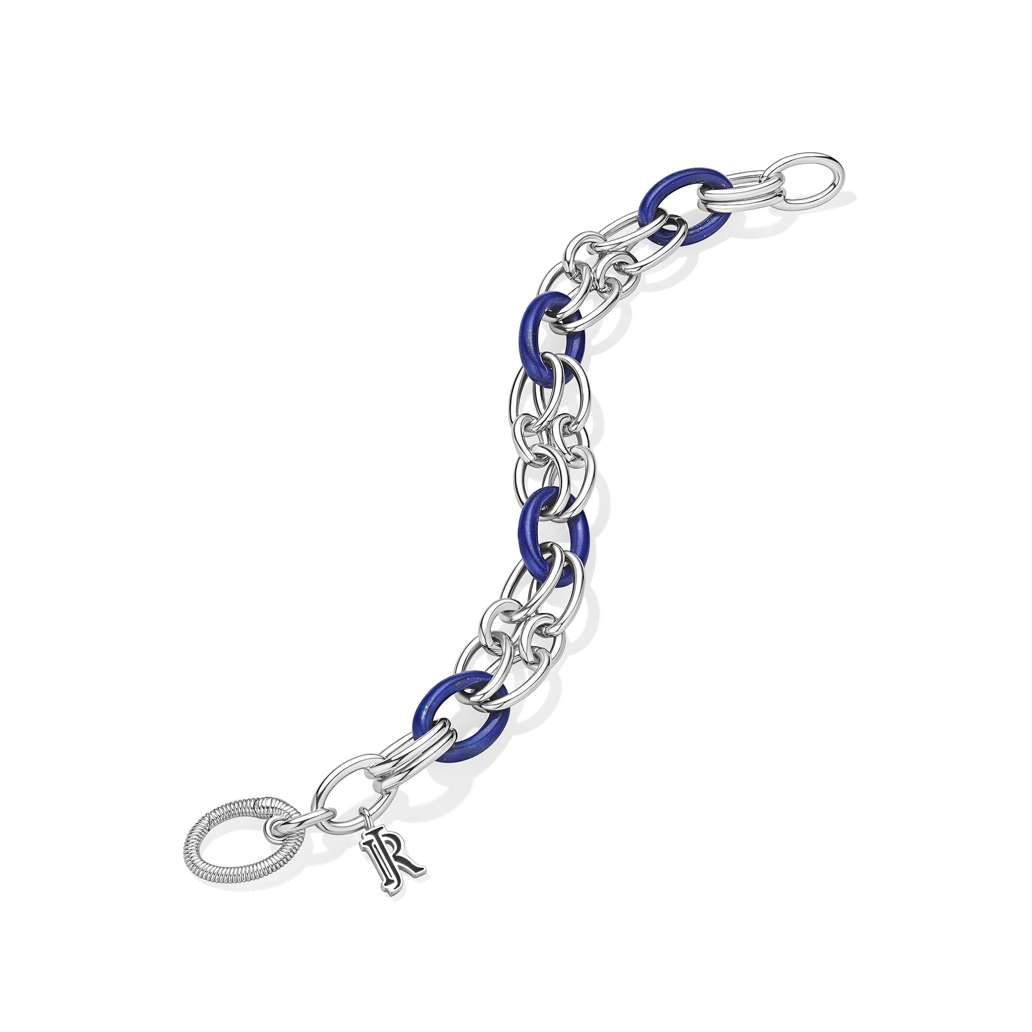 Eternity Signature Double Link Bracelet with Lapis
