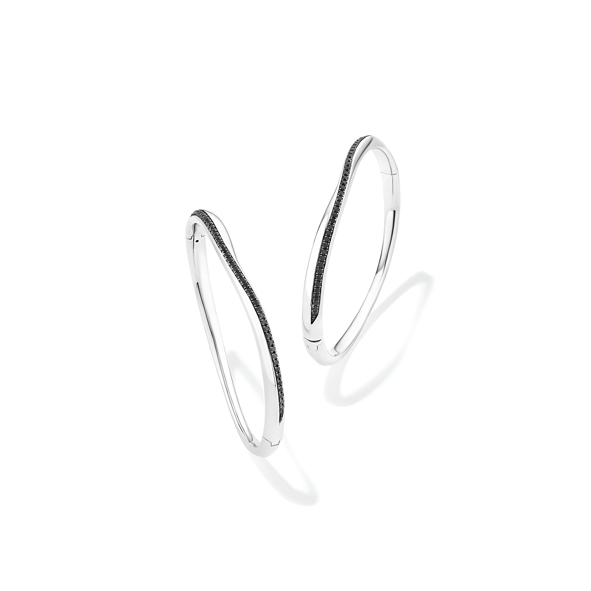 Nova Stack Bangle with Black Spinel
