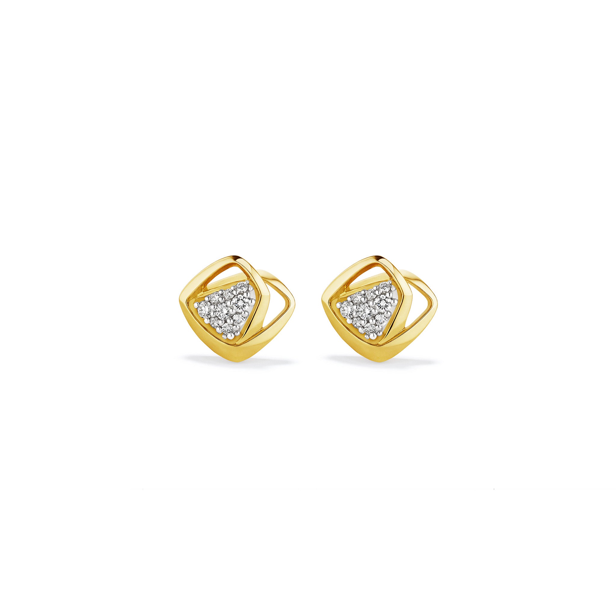 Selvaggia Stud Earrings with Diamonds in 14K