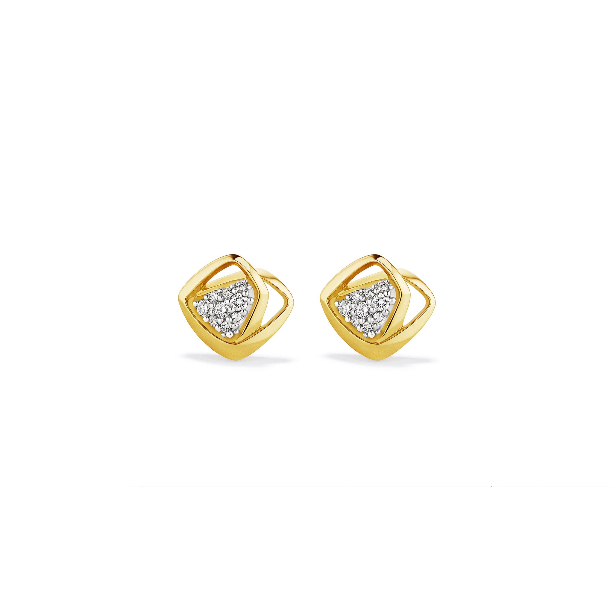 Selvaggia Stud Earrings with Diamonds in 14K