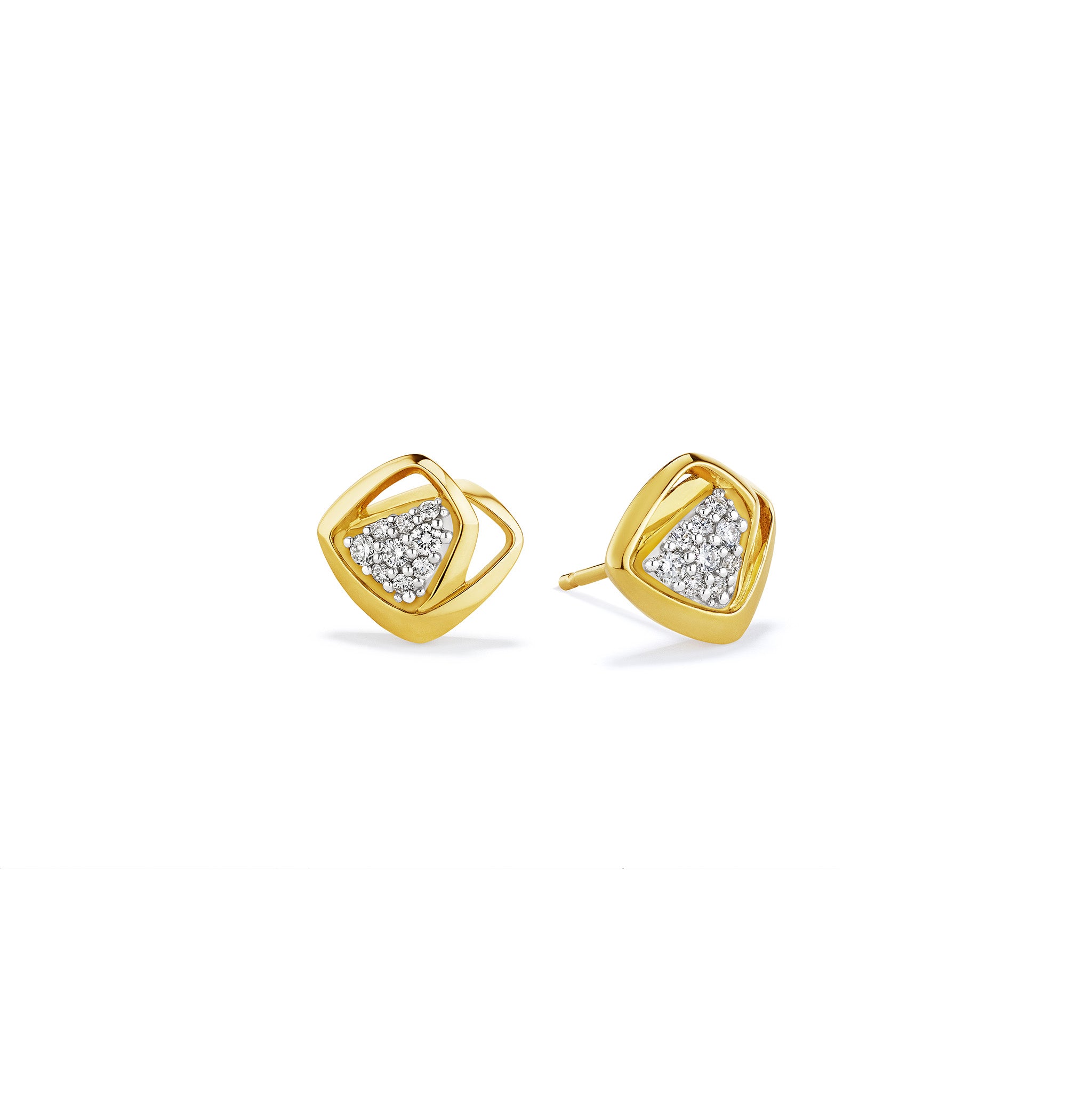 Selvaggia Stud Earrings With Diamonds In 14K