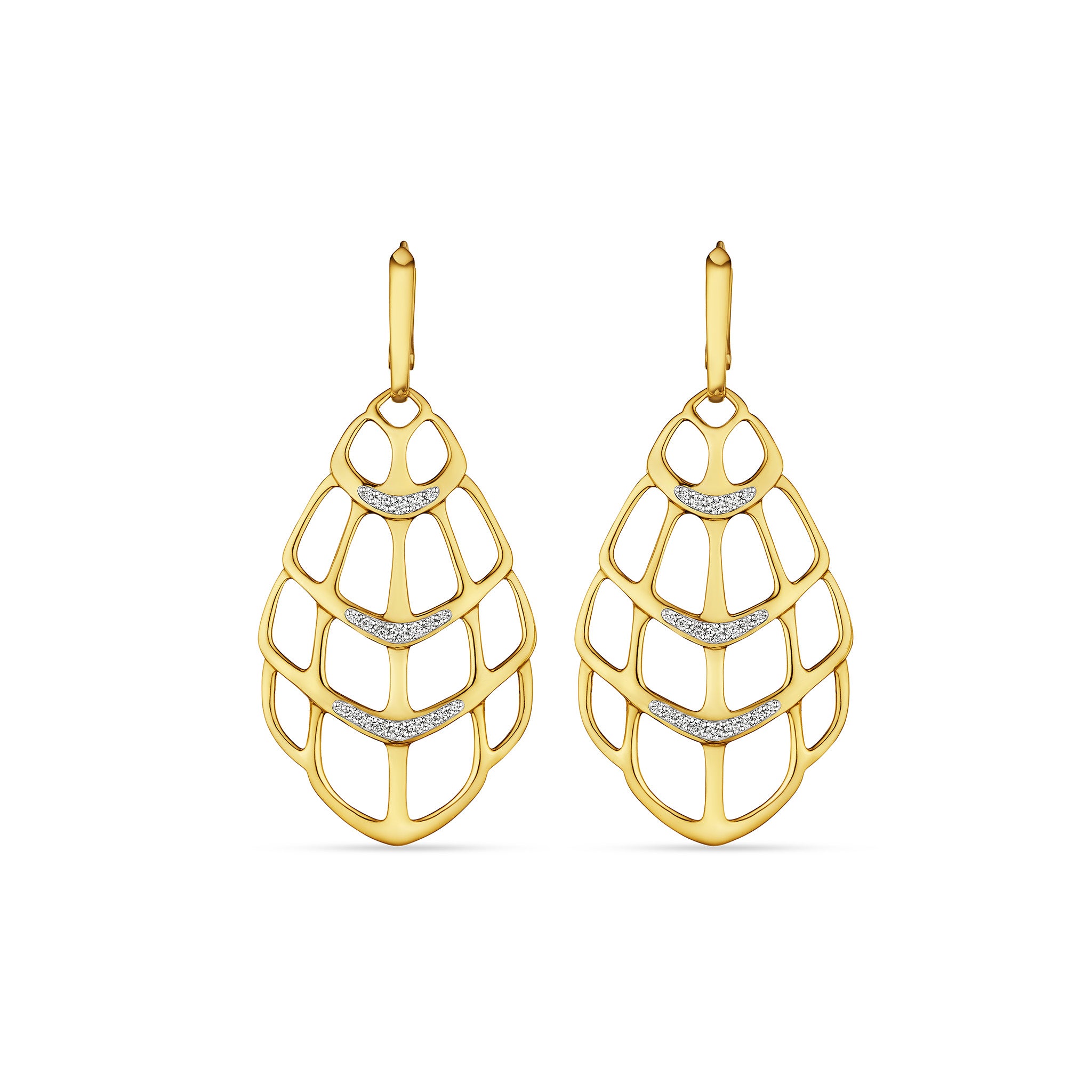 Selvaggia Drama Earrings with Diamonds in 14K