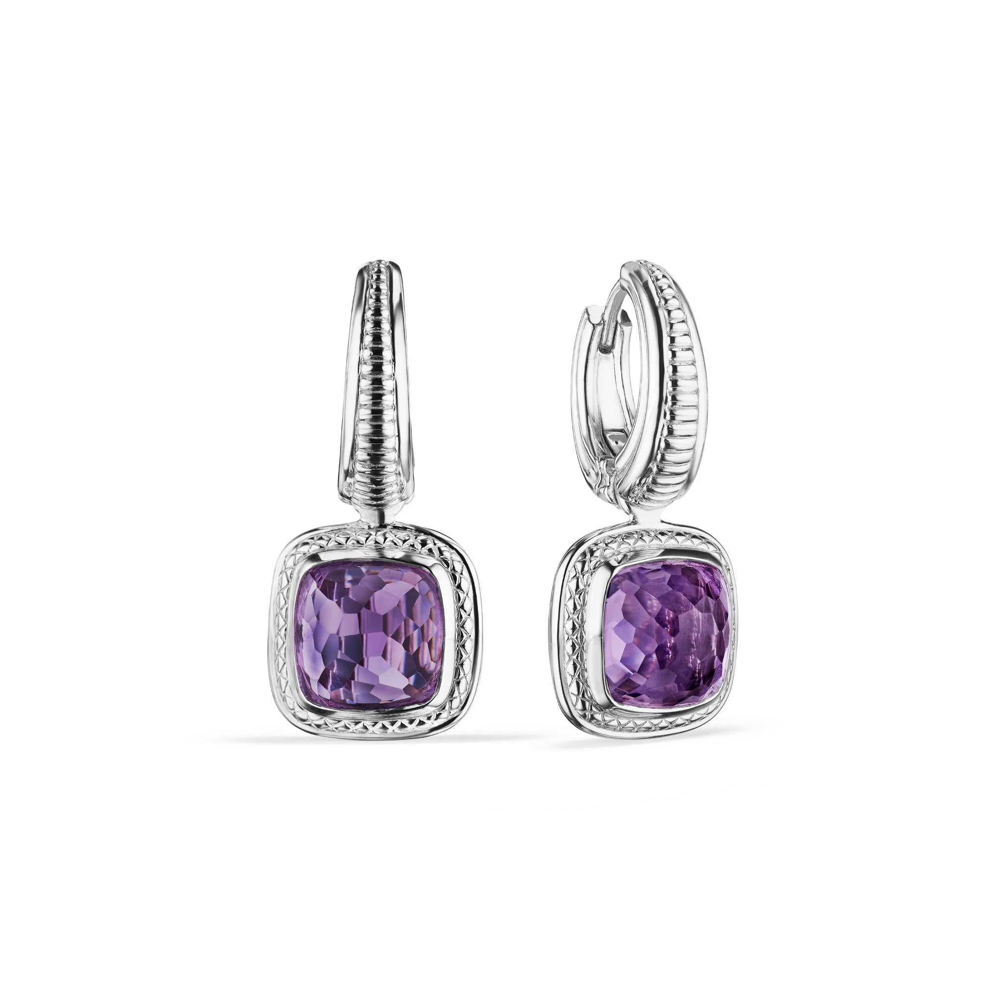 Cassandre Drop Earrings With Amethyst