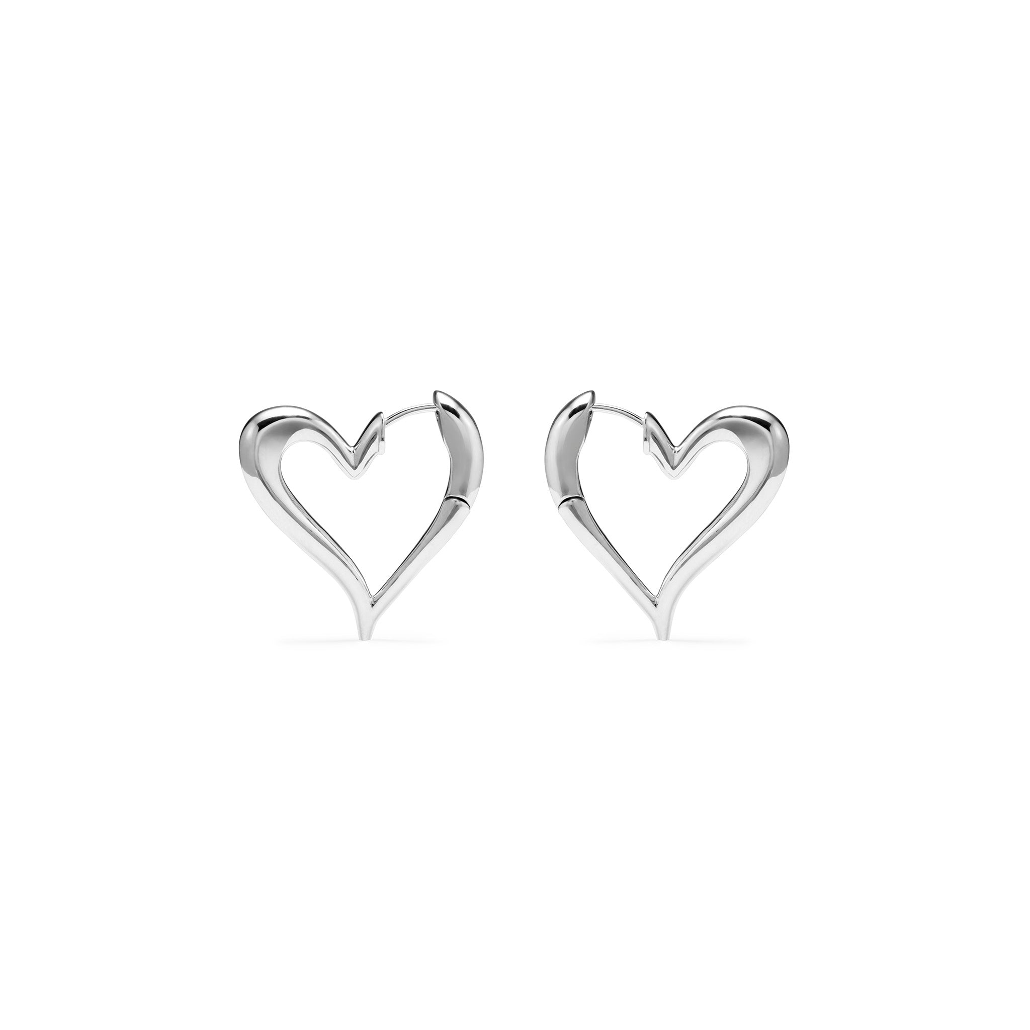 Eros Open Heart Hoop Earrings