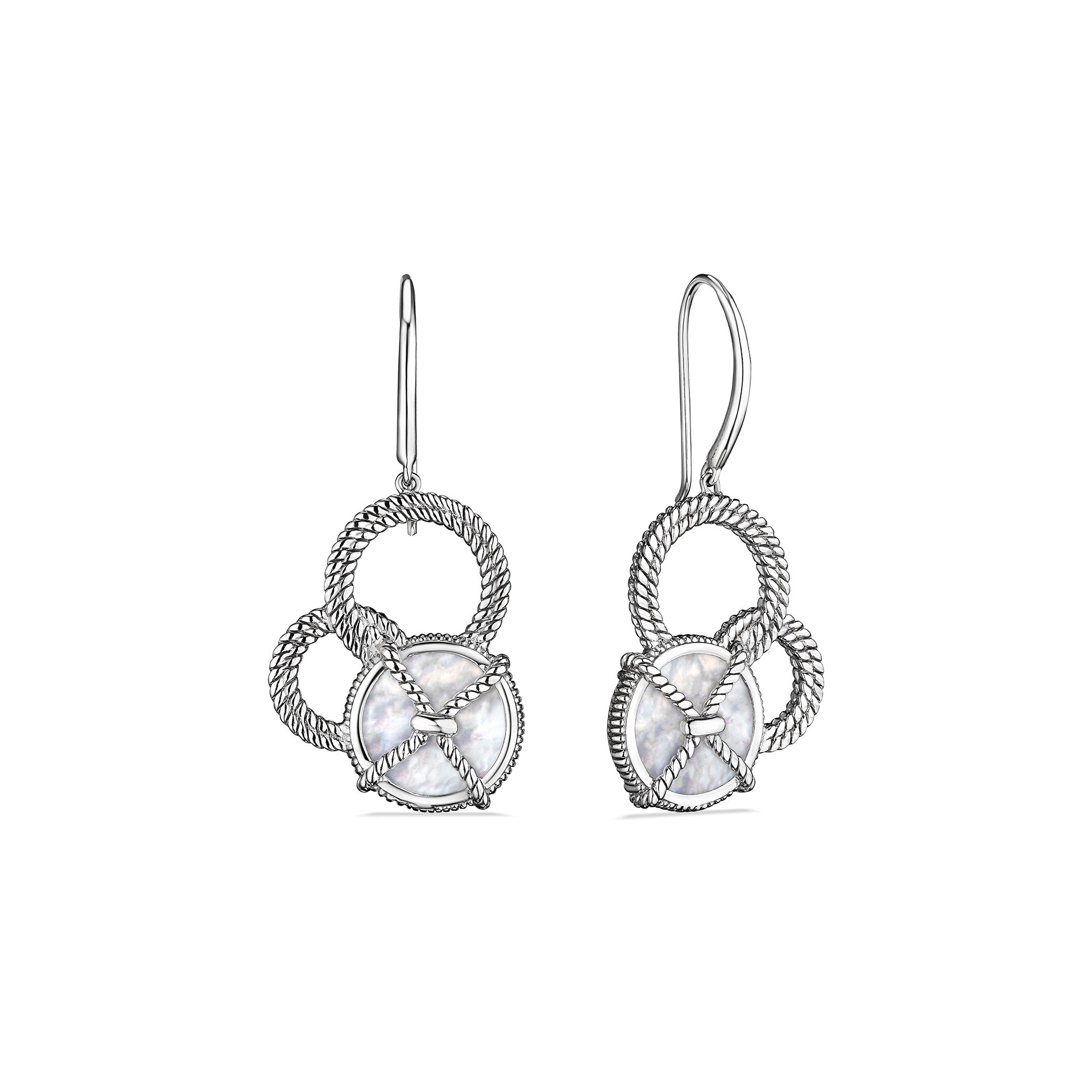 Isola Cluster Drop Earrings With Mother Of Pearl