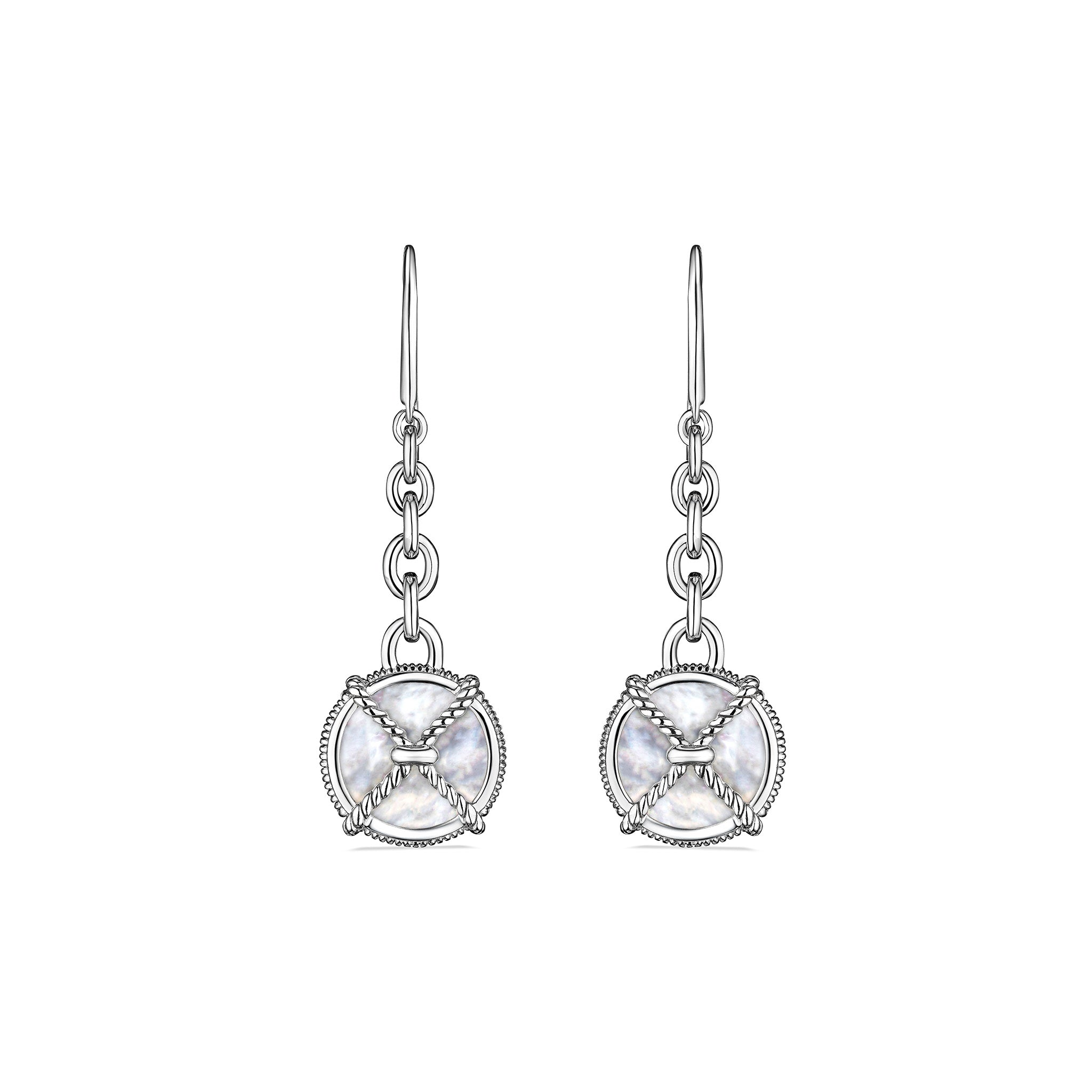 Isola Linear Drop Earrings with Mother of Pearl