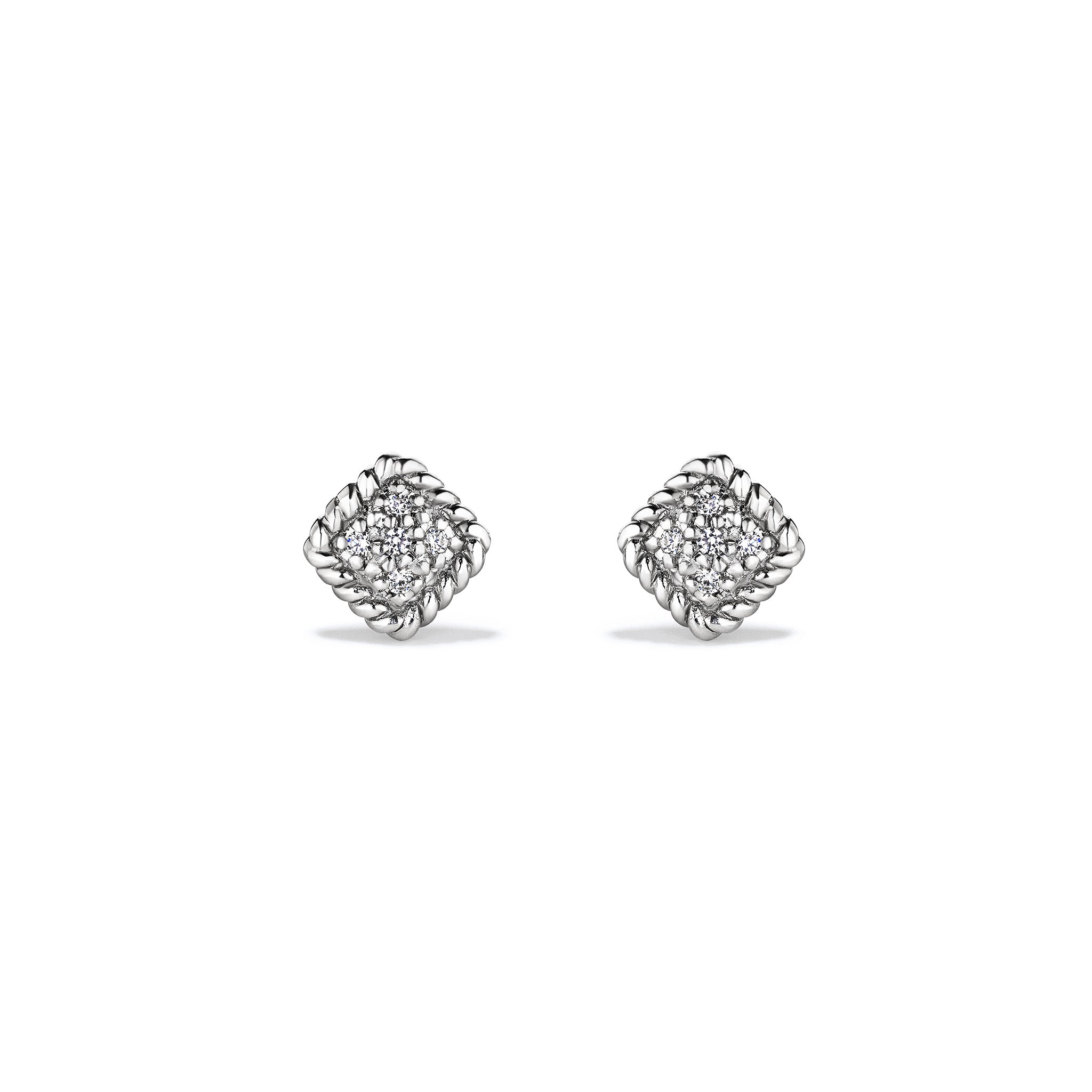 Isola Stud Earrings with Diamonds