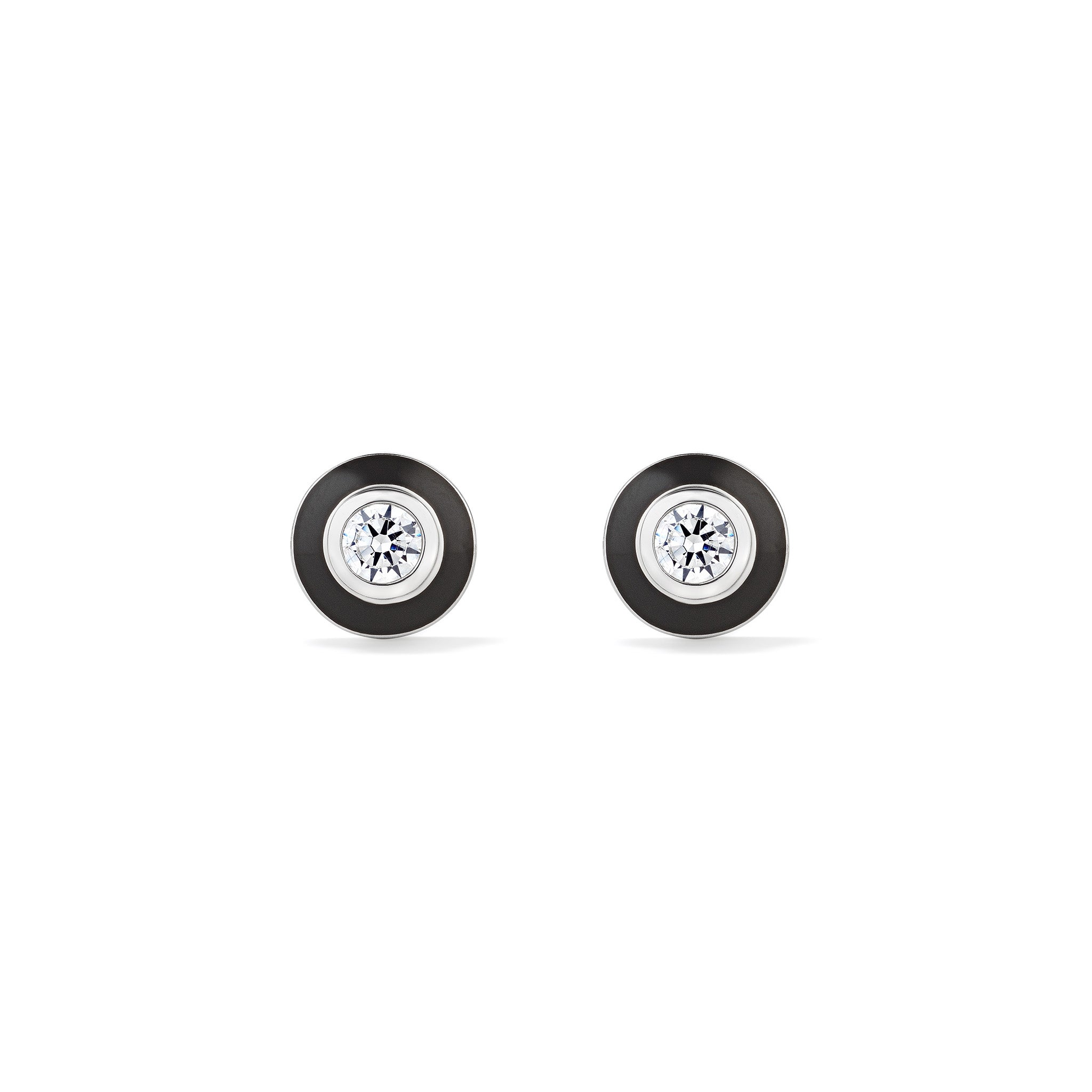 Adrienne Stud Earrings with Enamel and Diamonds