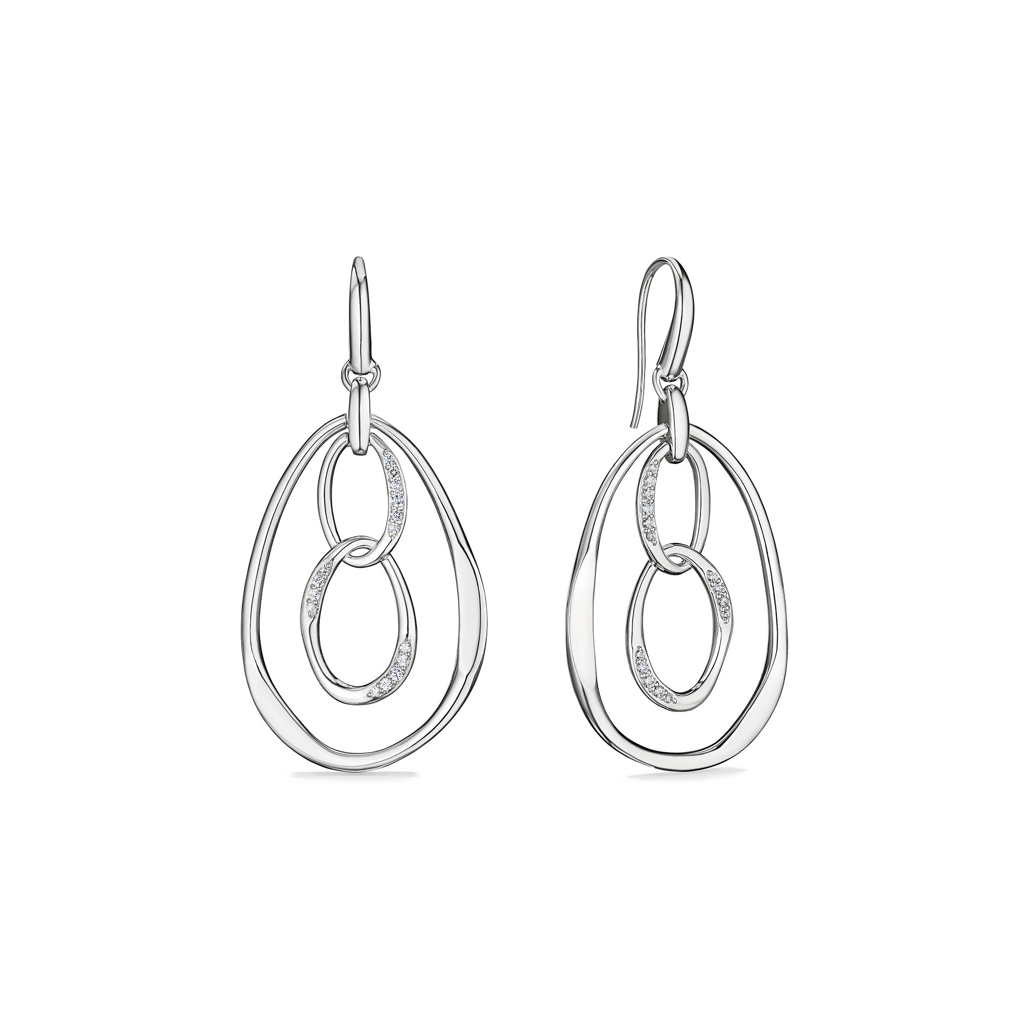 Gaia Drop Earrings With Diamonds
