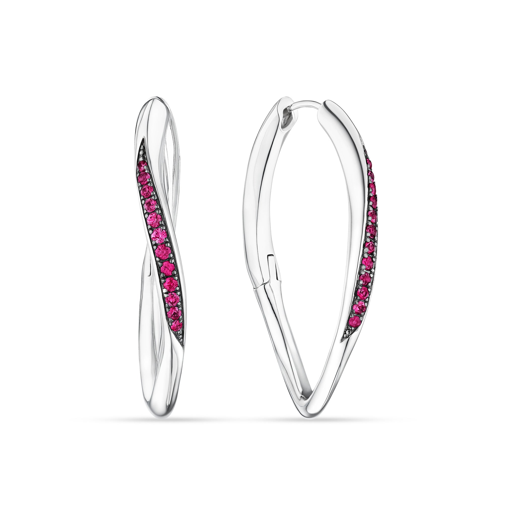 Nova Hoop Earrings With Ruby