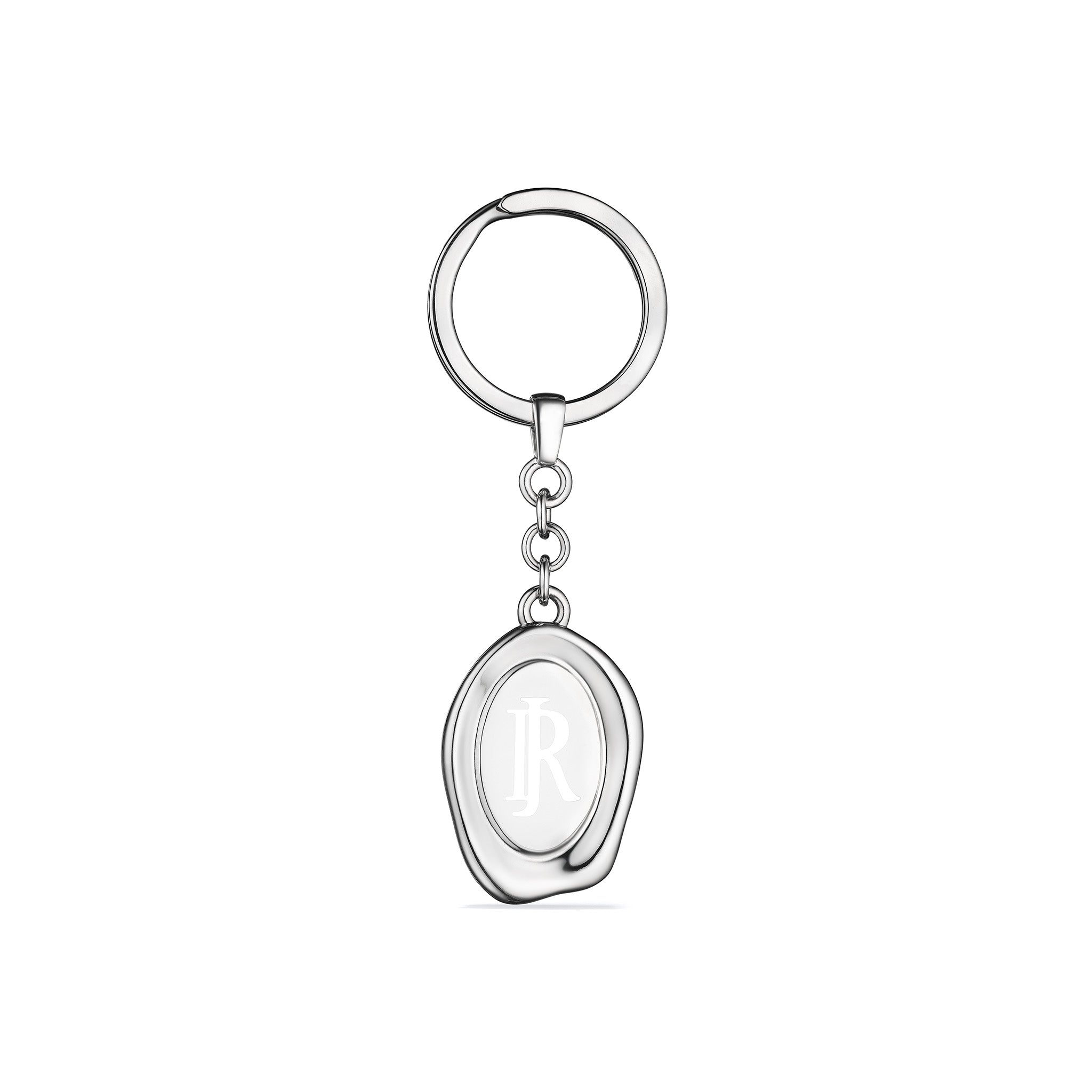 Eros 3707 Key Ring With White Enamel