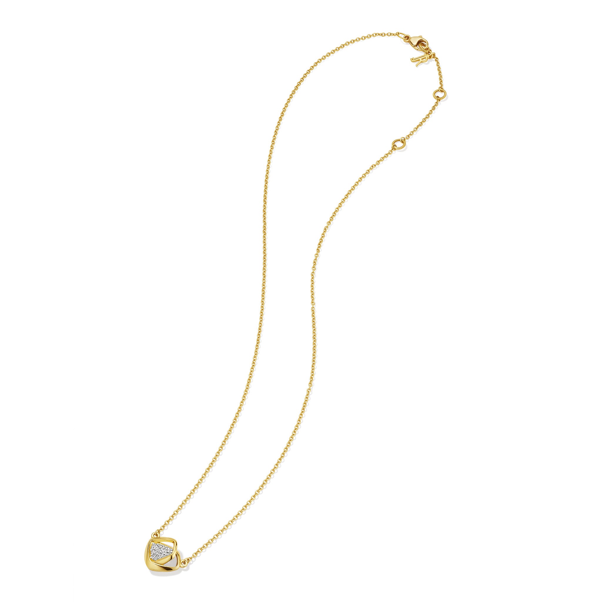 Selvaggia Pendant Necklace with Diamonds in 14K