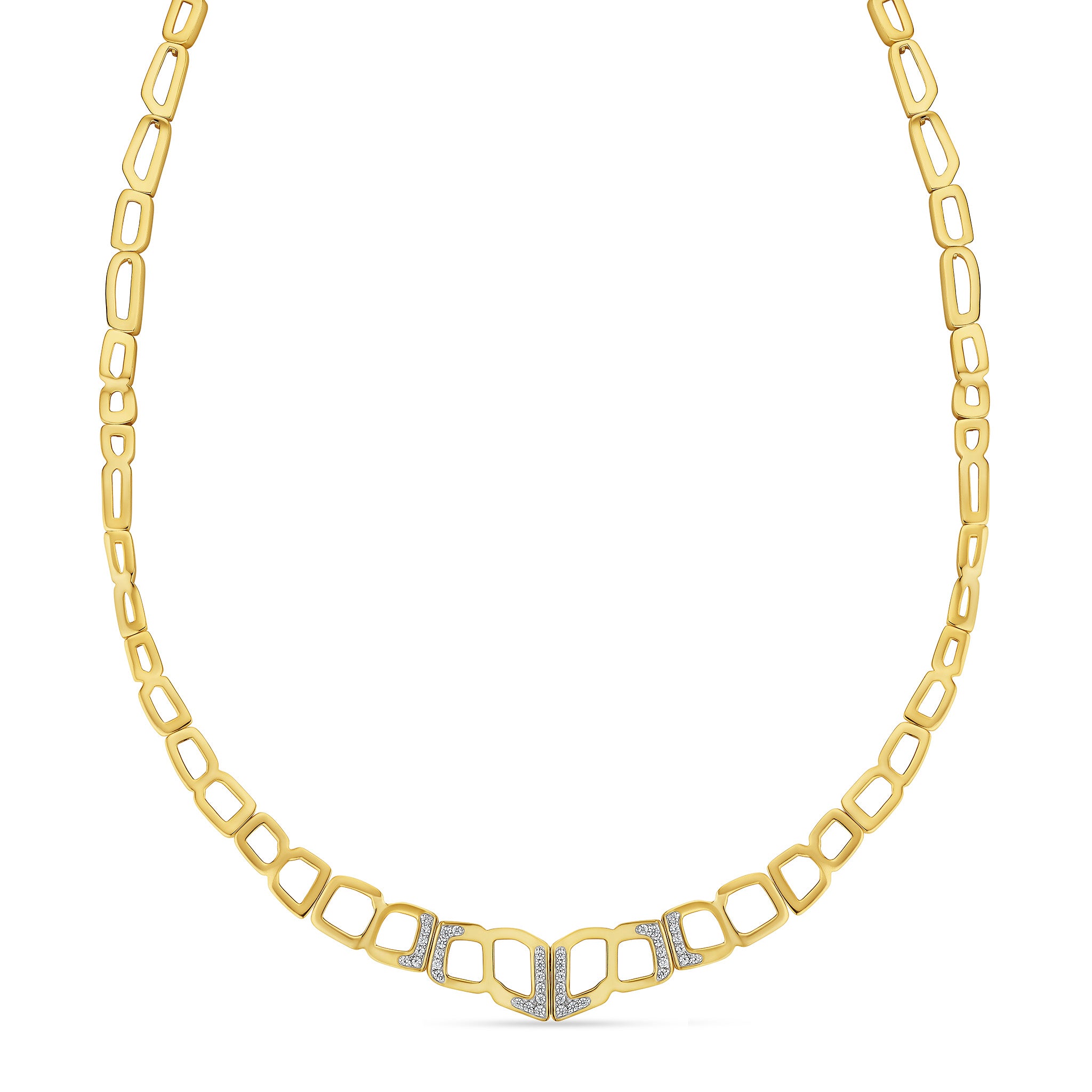 Selvaggia Collar Necklace With Diamonds In 14K