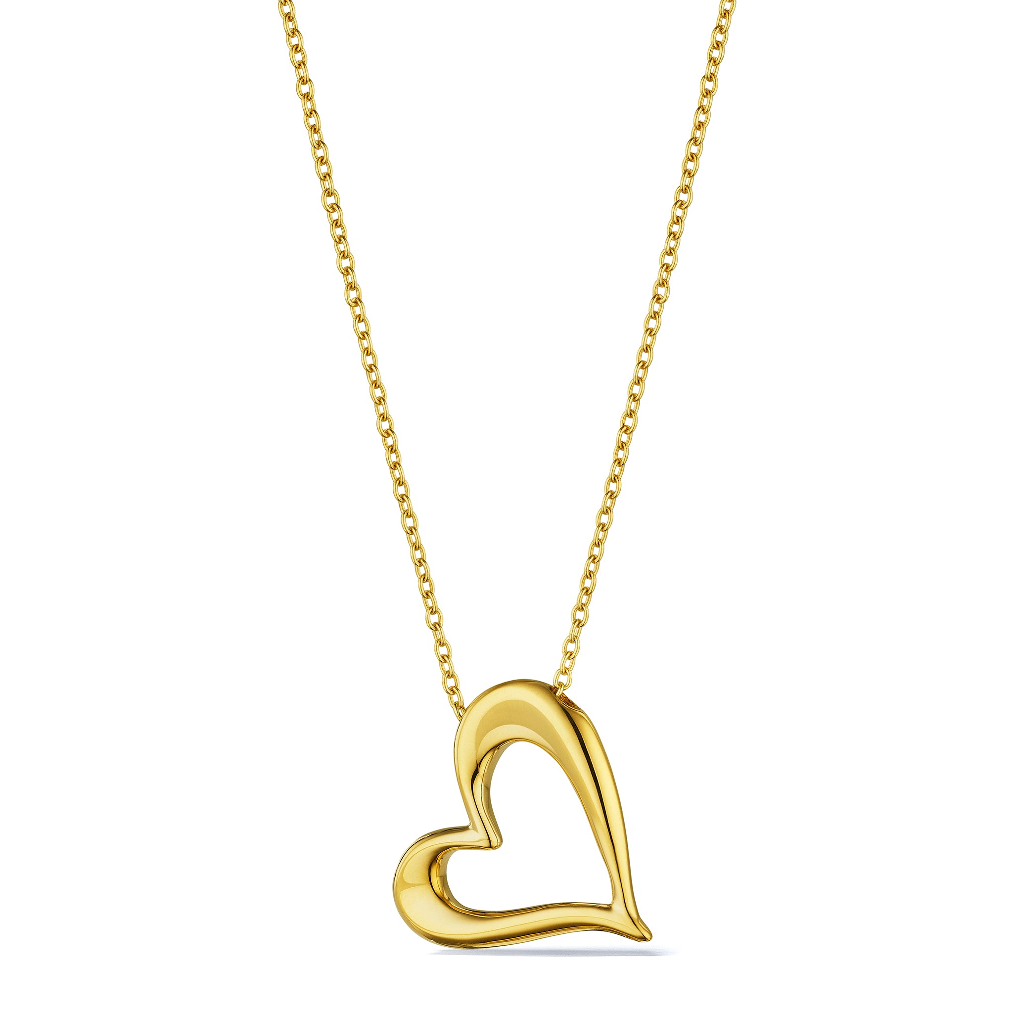 Eros Open Heart Necklace in 18K