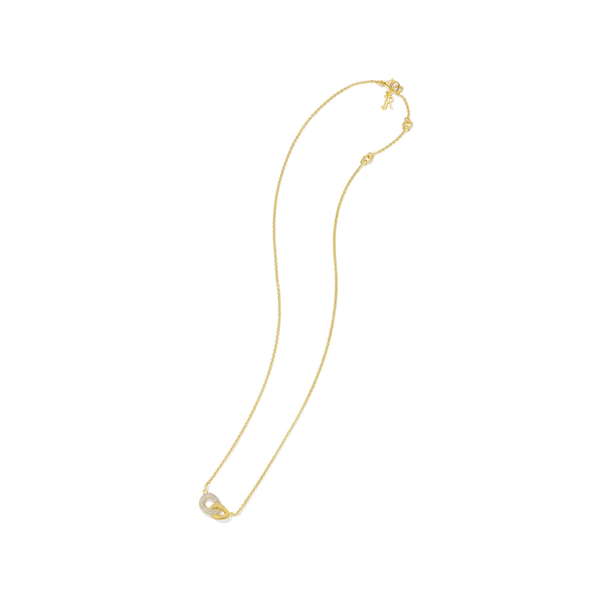 Eternity Link Necklace with Diamonds in 18K
