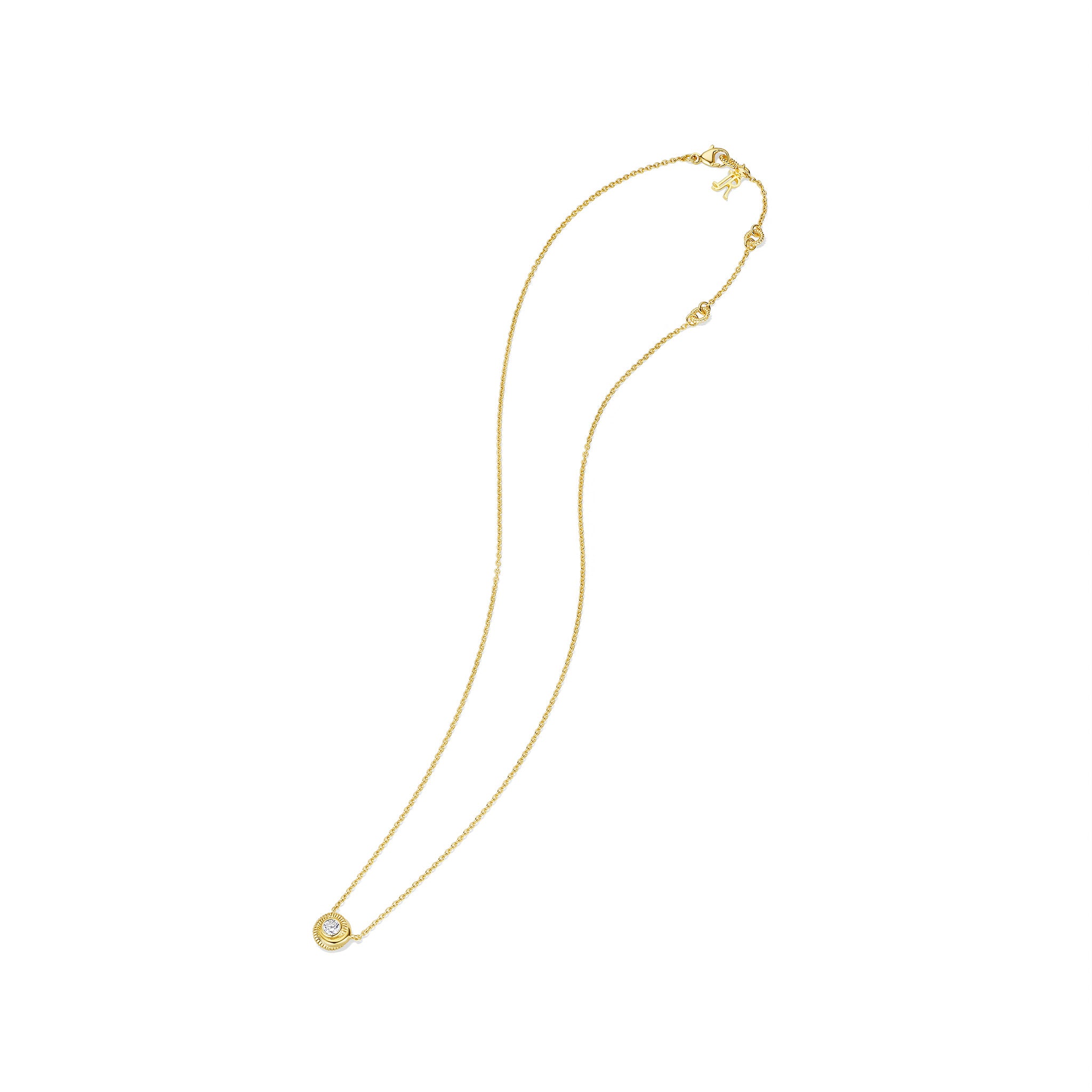 Eternity Solitaire Necklace with Diamonds in 18K