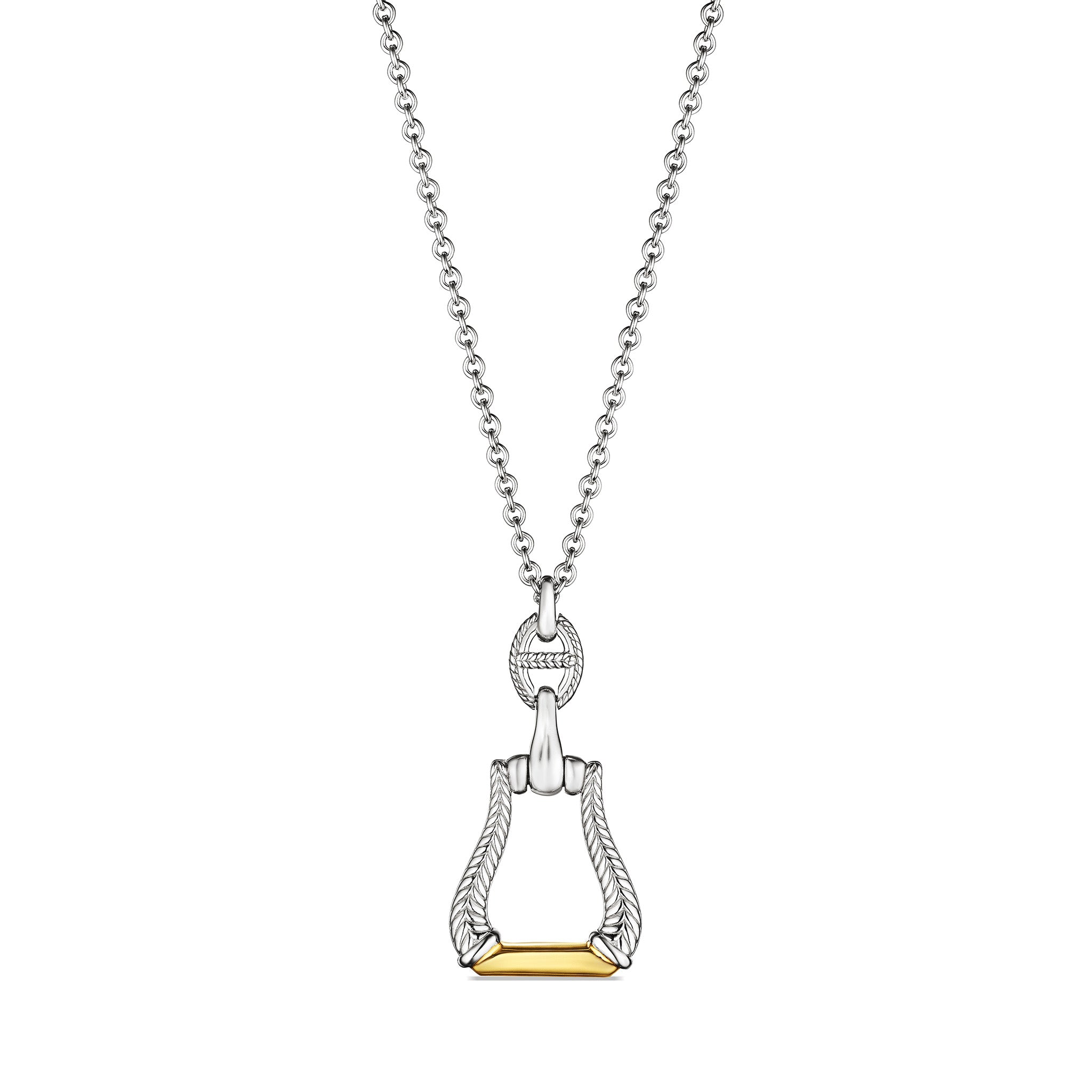 Vienna Long Stirrup Necklace With 18K Gold