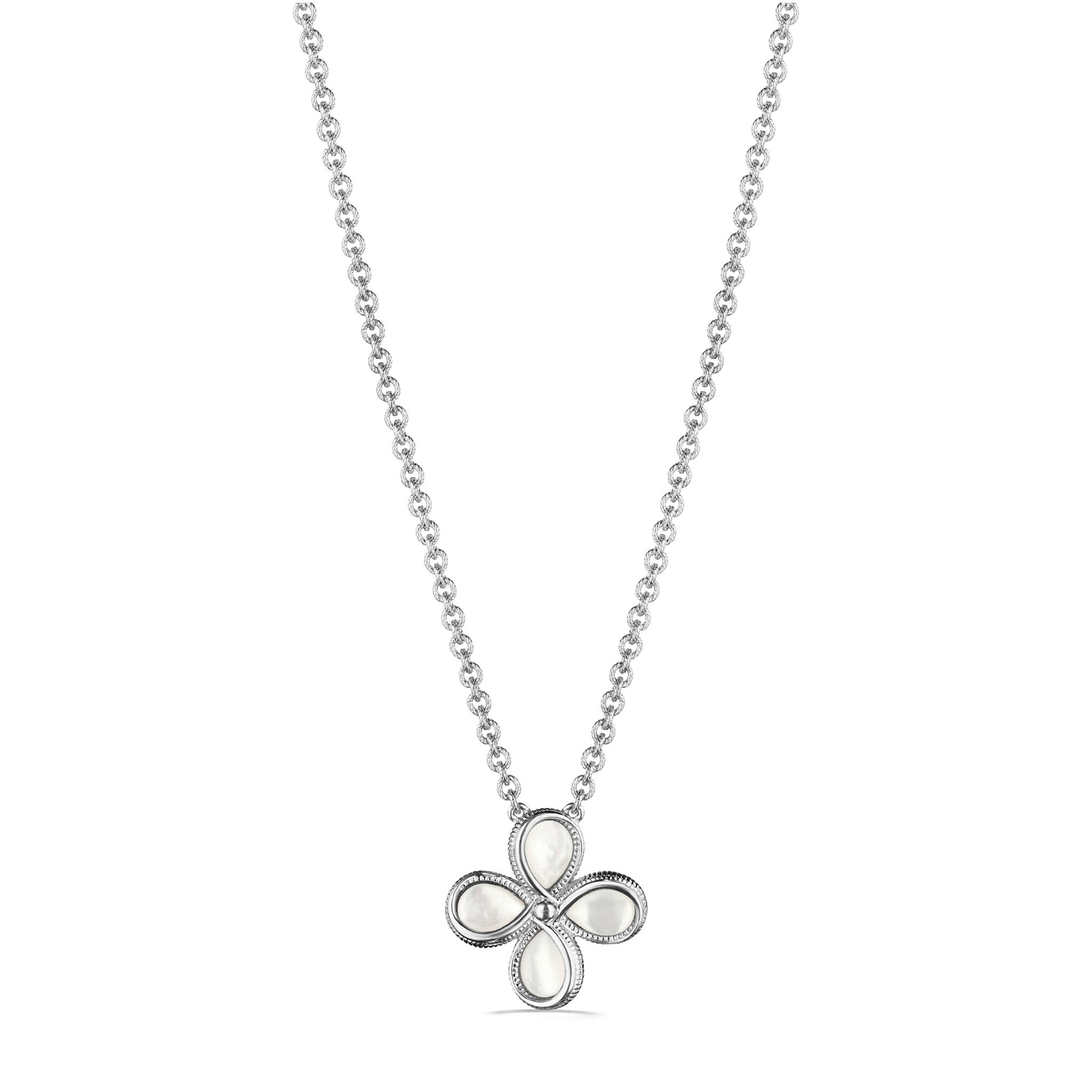 Jardin Flower Pendant Necklace With Mother Of Pearl