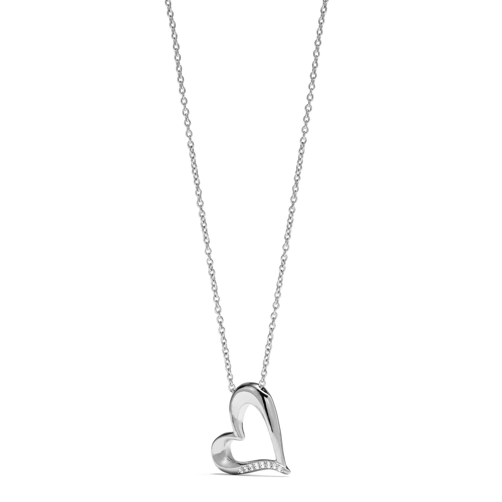 Eros Open Heart Necklace with Diamonds