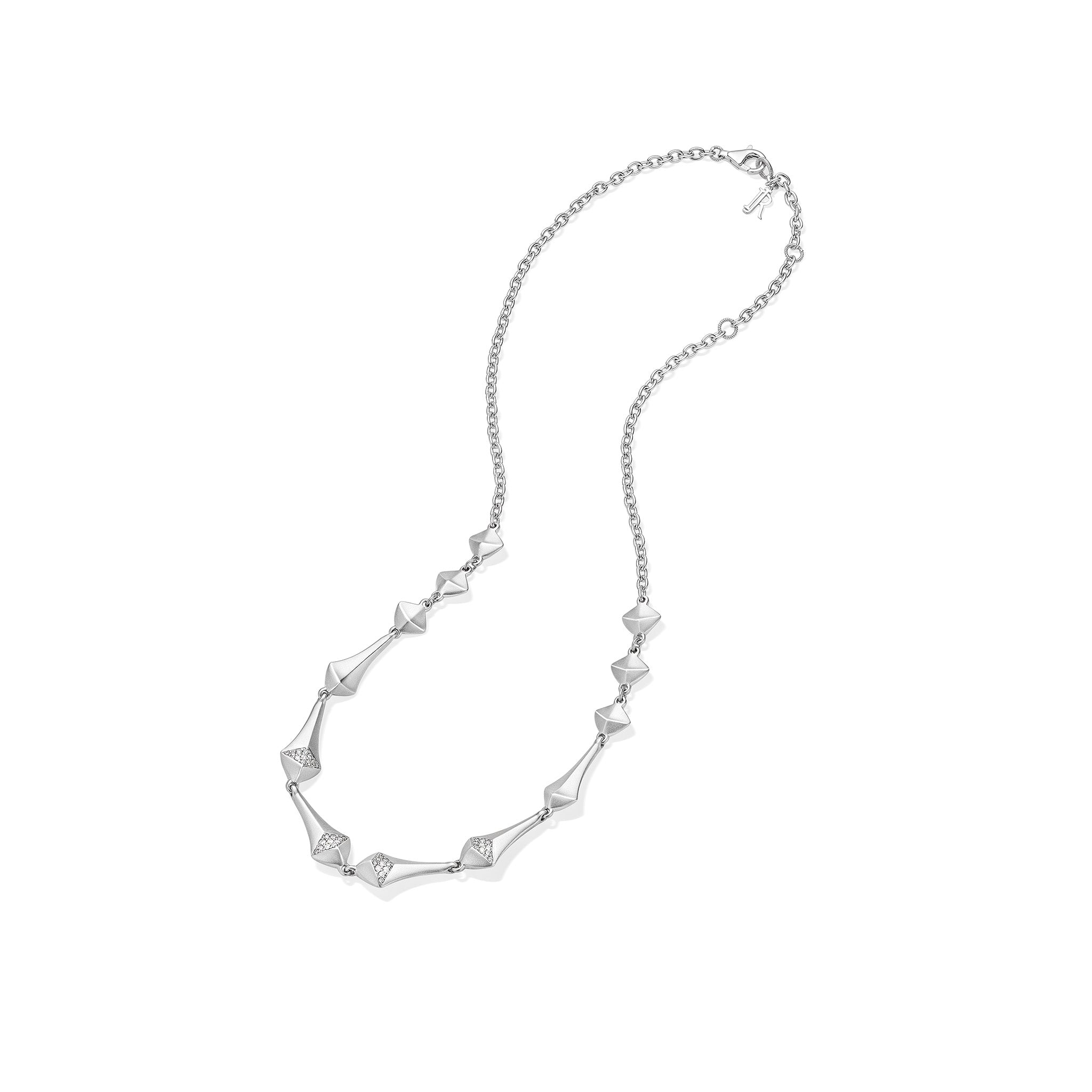 Iris Station Necklace with Diamonds