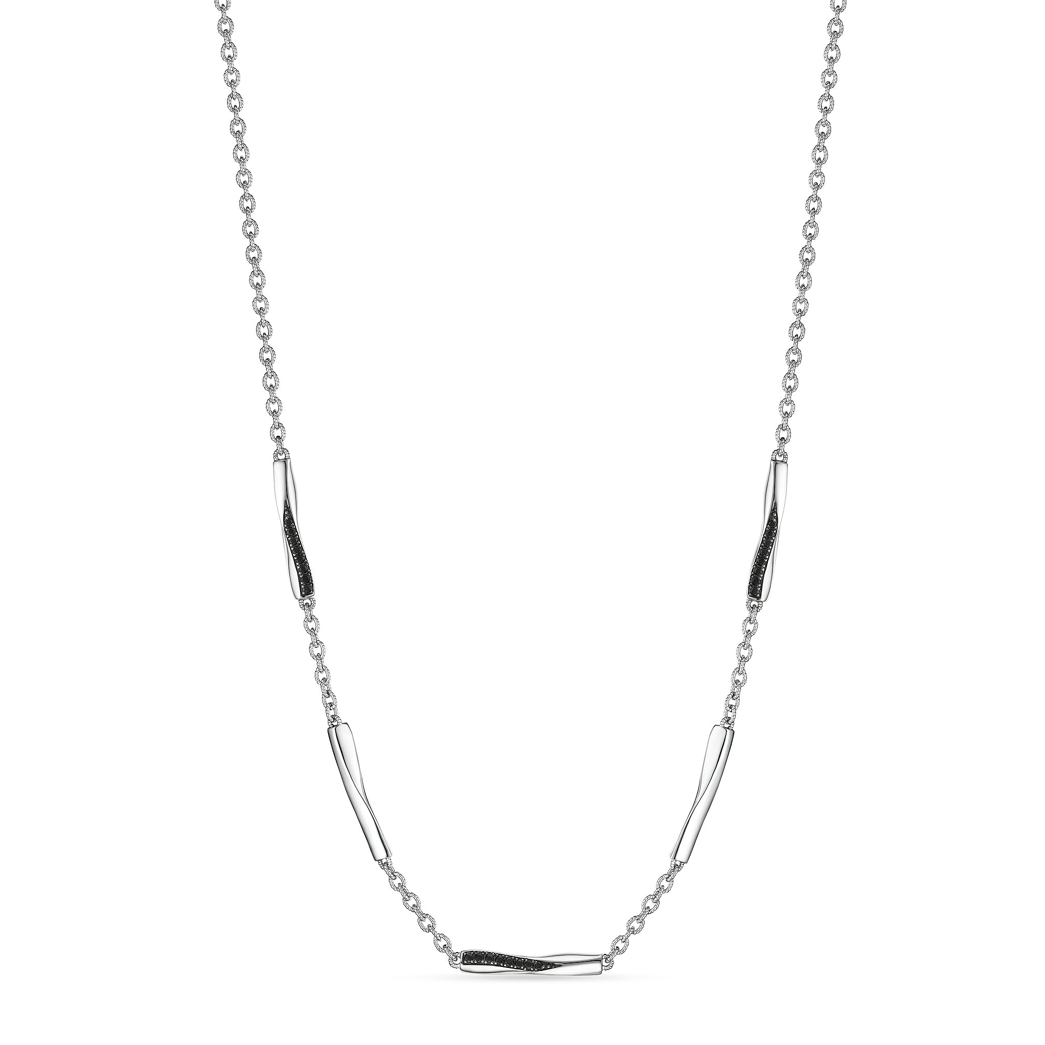 Nova Station Necklace With Black Spinel