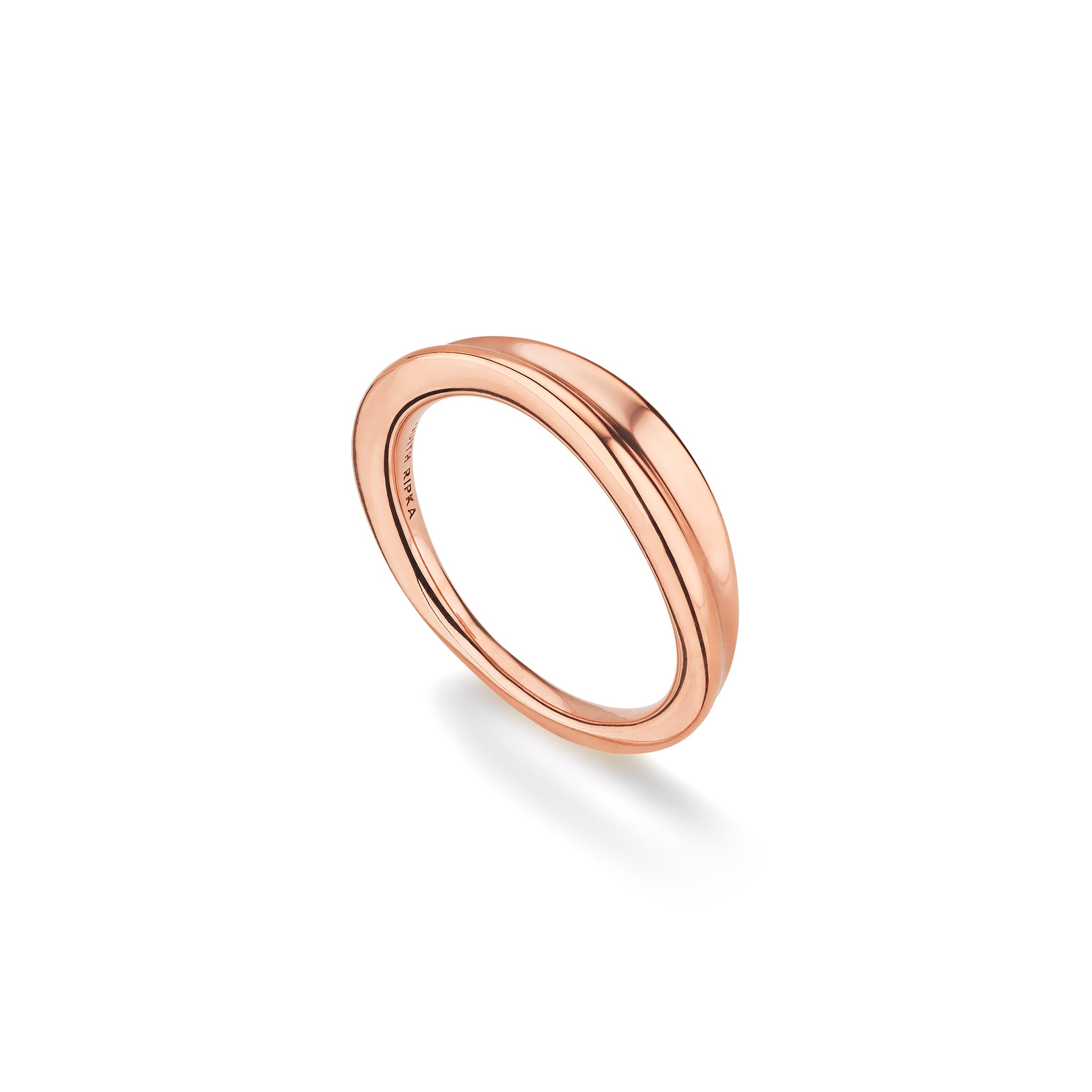 Eros Sculptural Band Ring in 18K Rose Gold