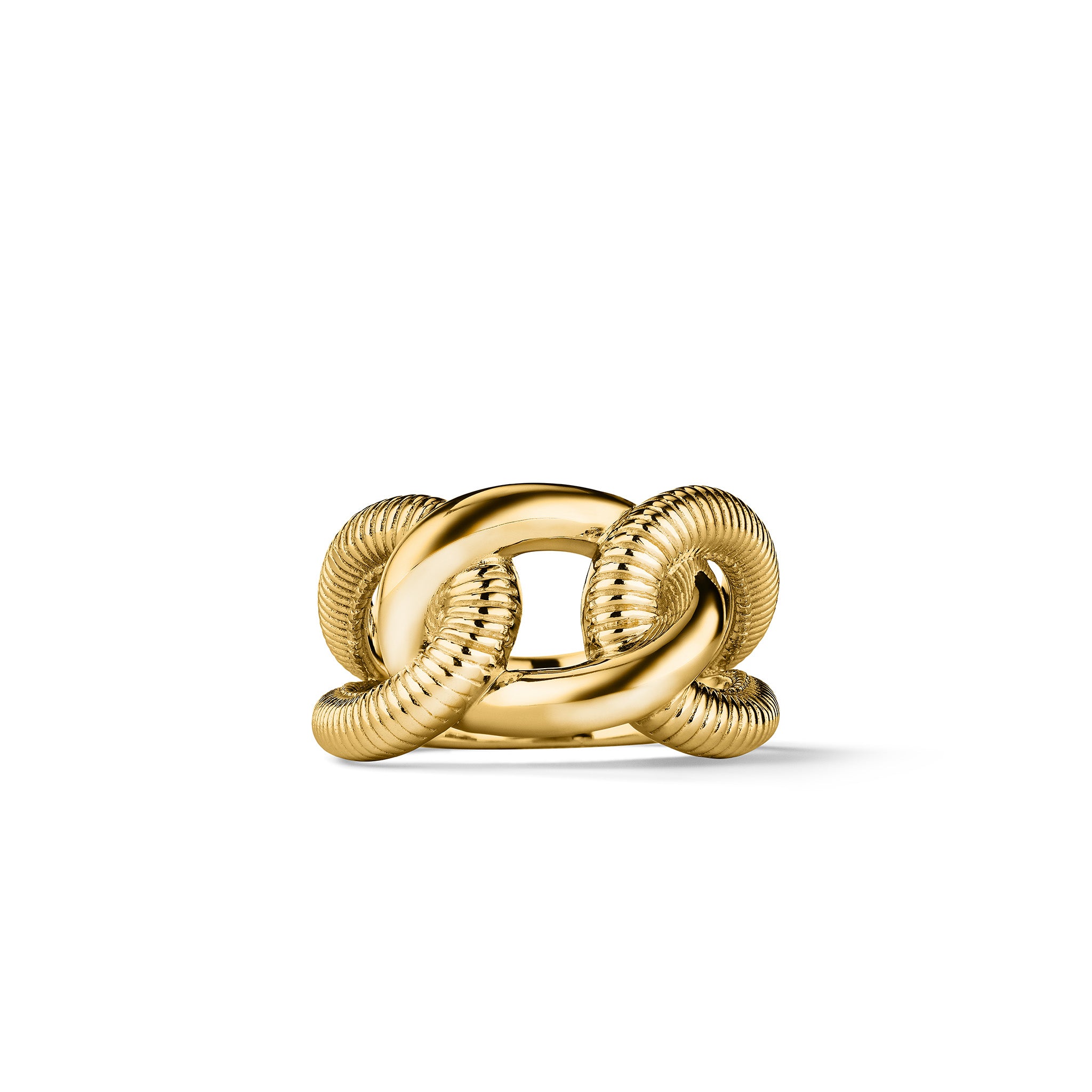 Eternity Interlocking Link Ring In 18K