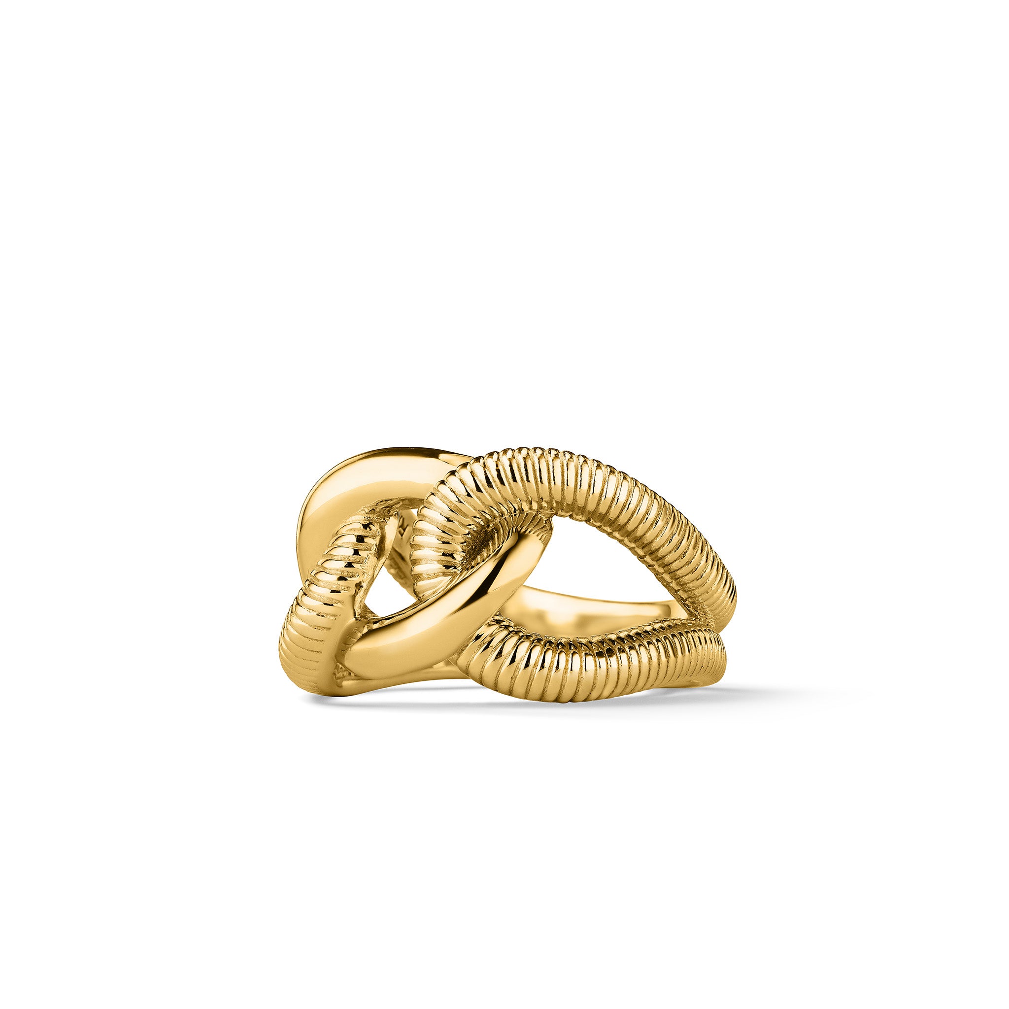 Eternity Interlocking Link Ring in 18K