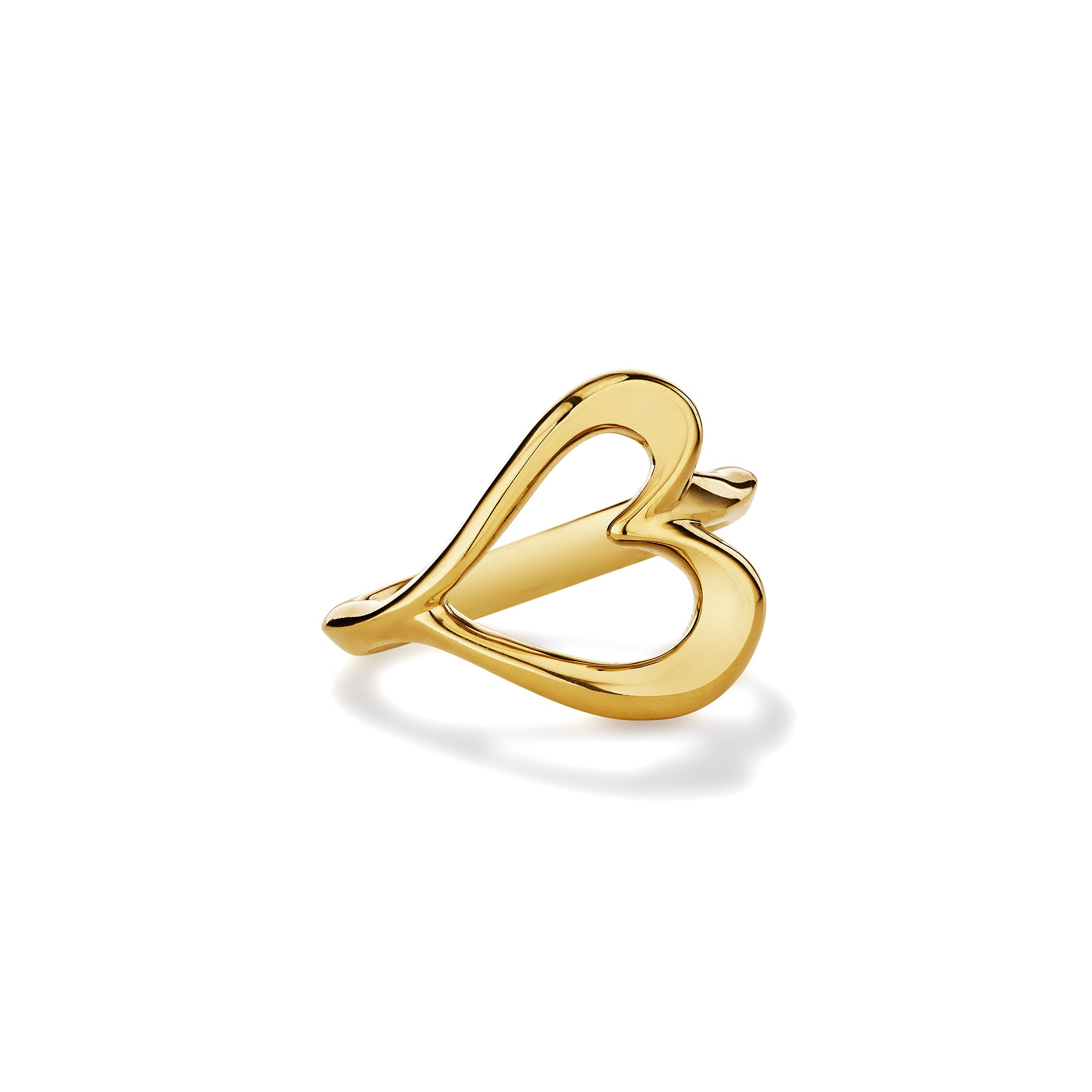 Eros Open Heart Ring in 18K