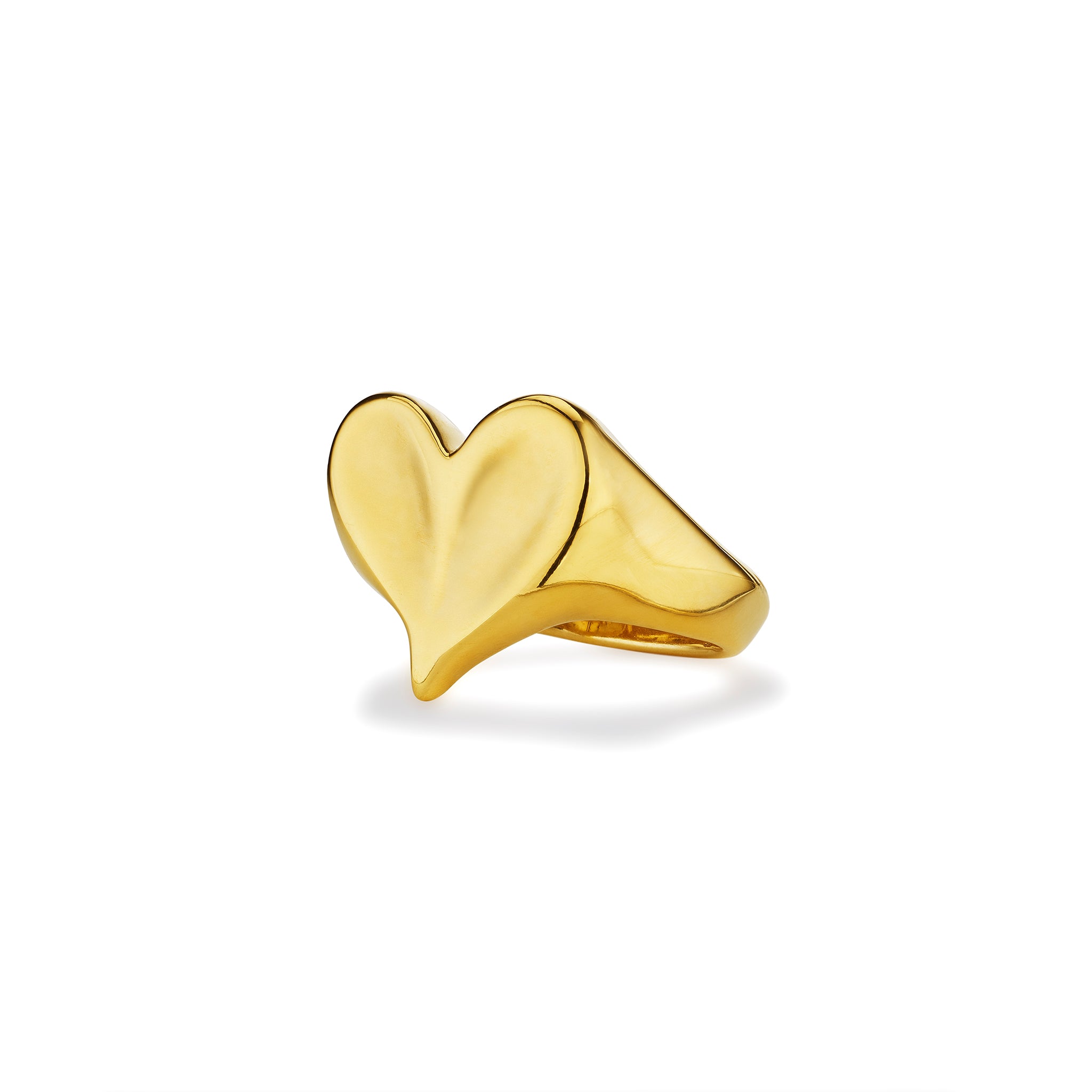 Eros Heart Signet Ring in 18K