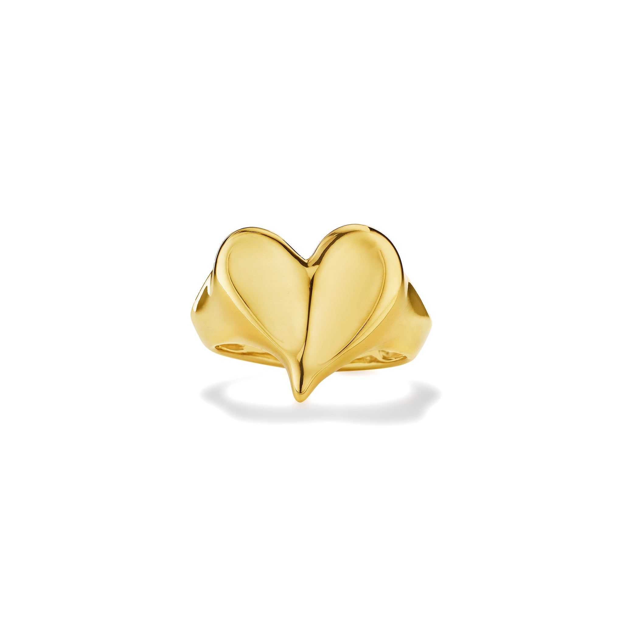 Eros Heart Signet Ring In 18K