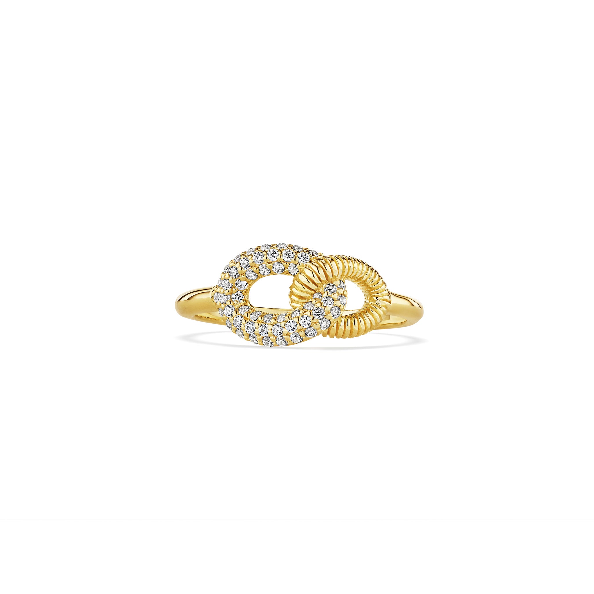 Eternity Link Ring With Diamonds In 18K