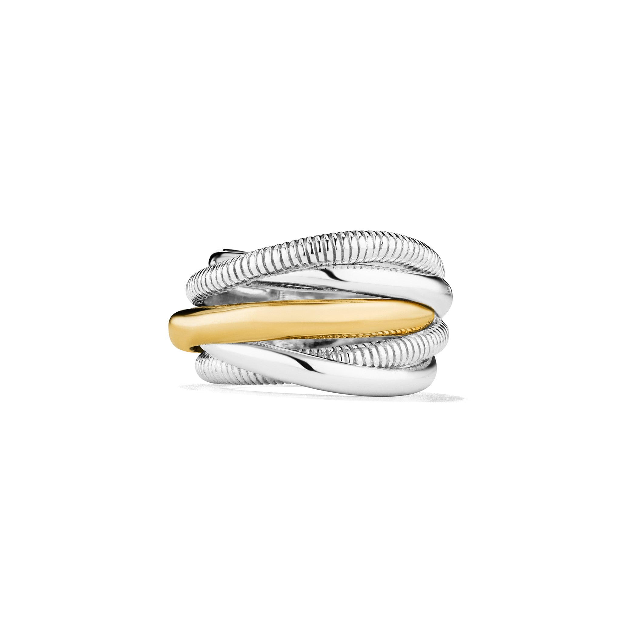 Eternity Five Band Highway Ring with 18K Gold