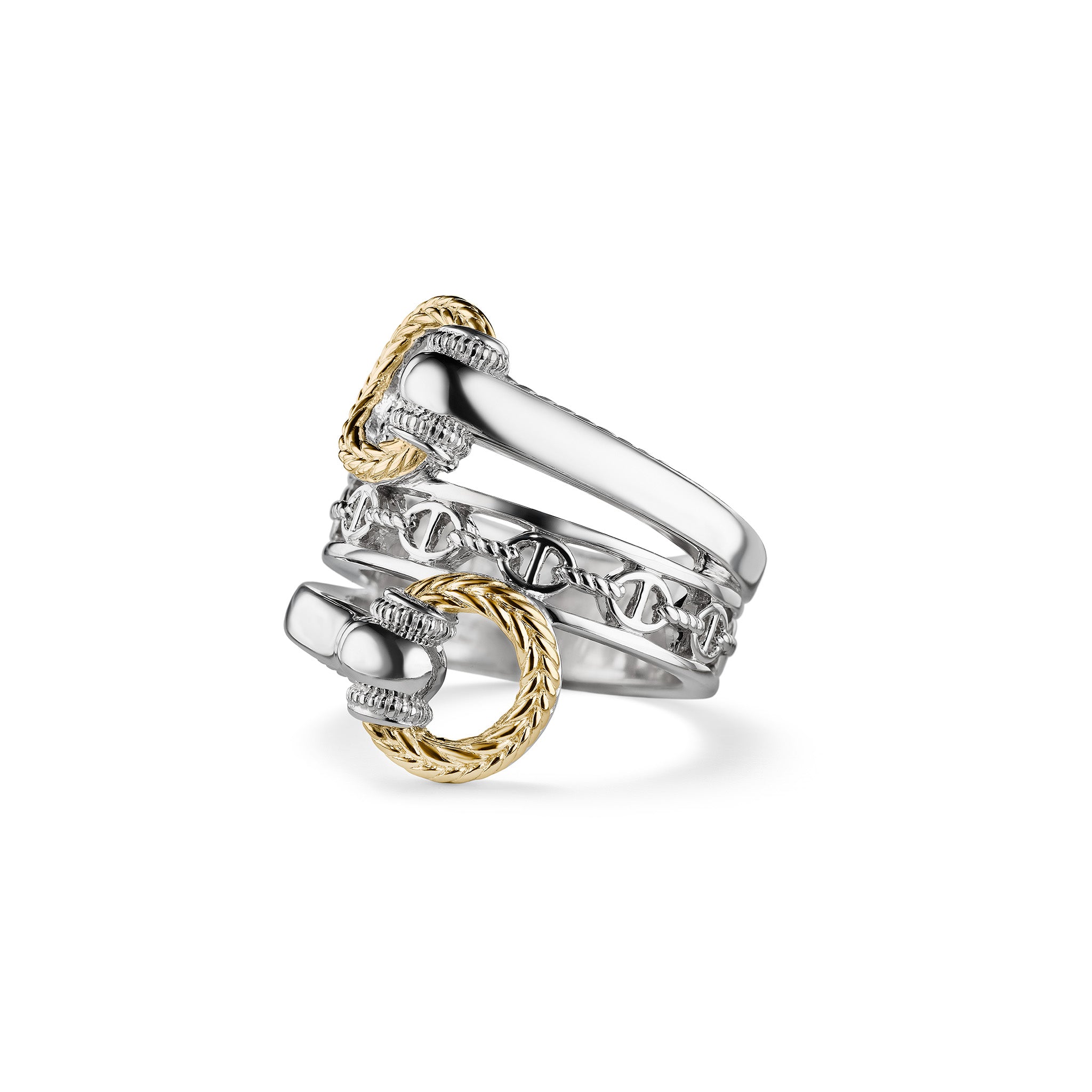 Vienna Bypass Ring with 18K Gold