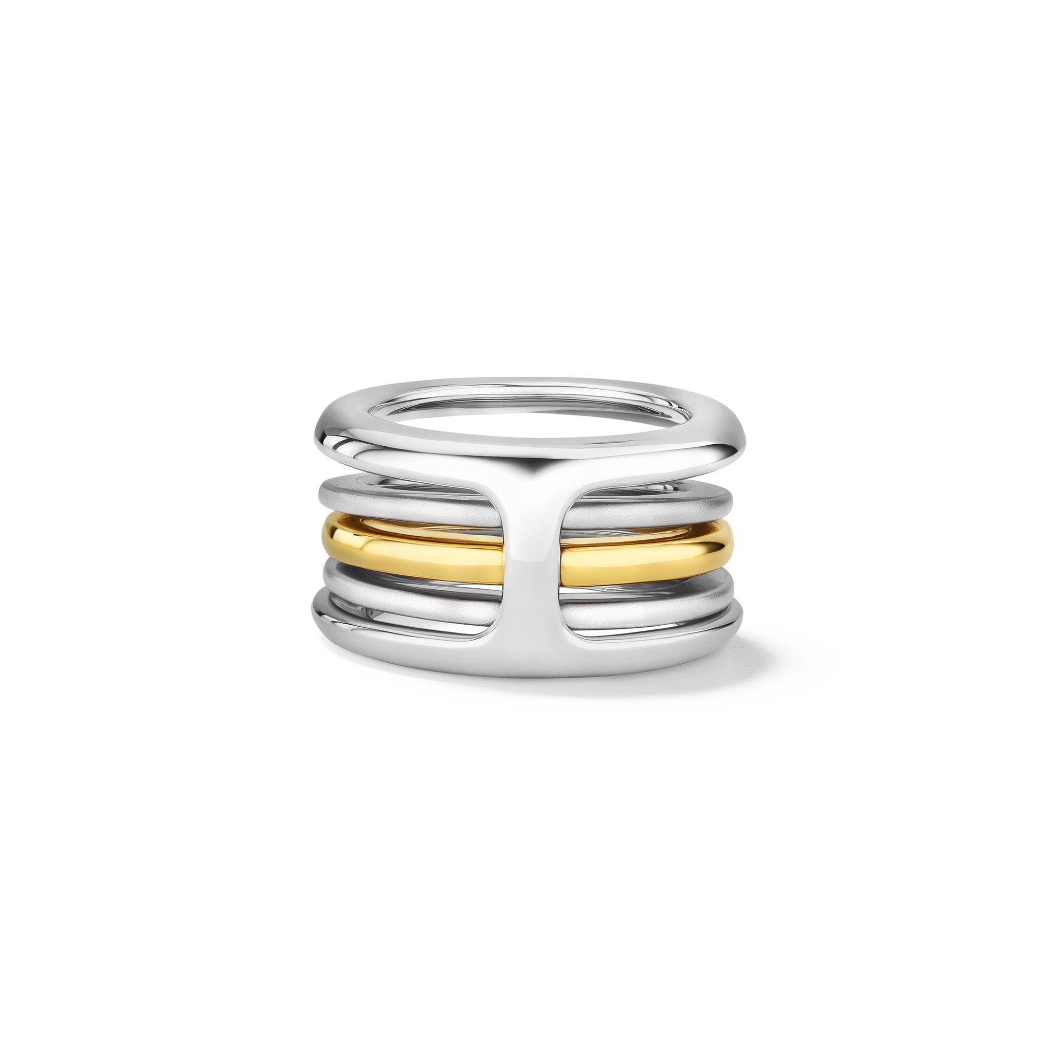 Cielo Multi Band Ring With 18K Gold