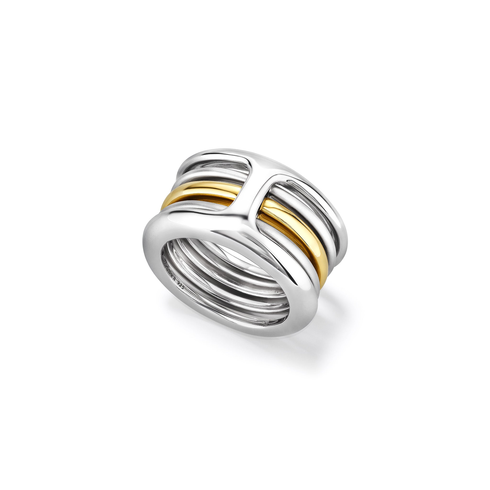 Cielo Multi Band Ring with 18K Gold